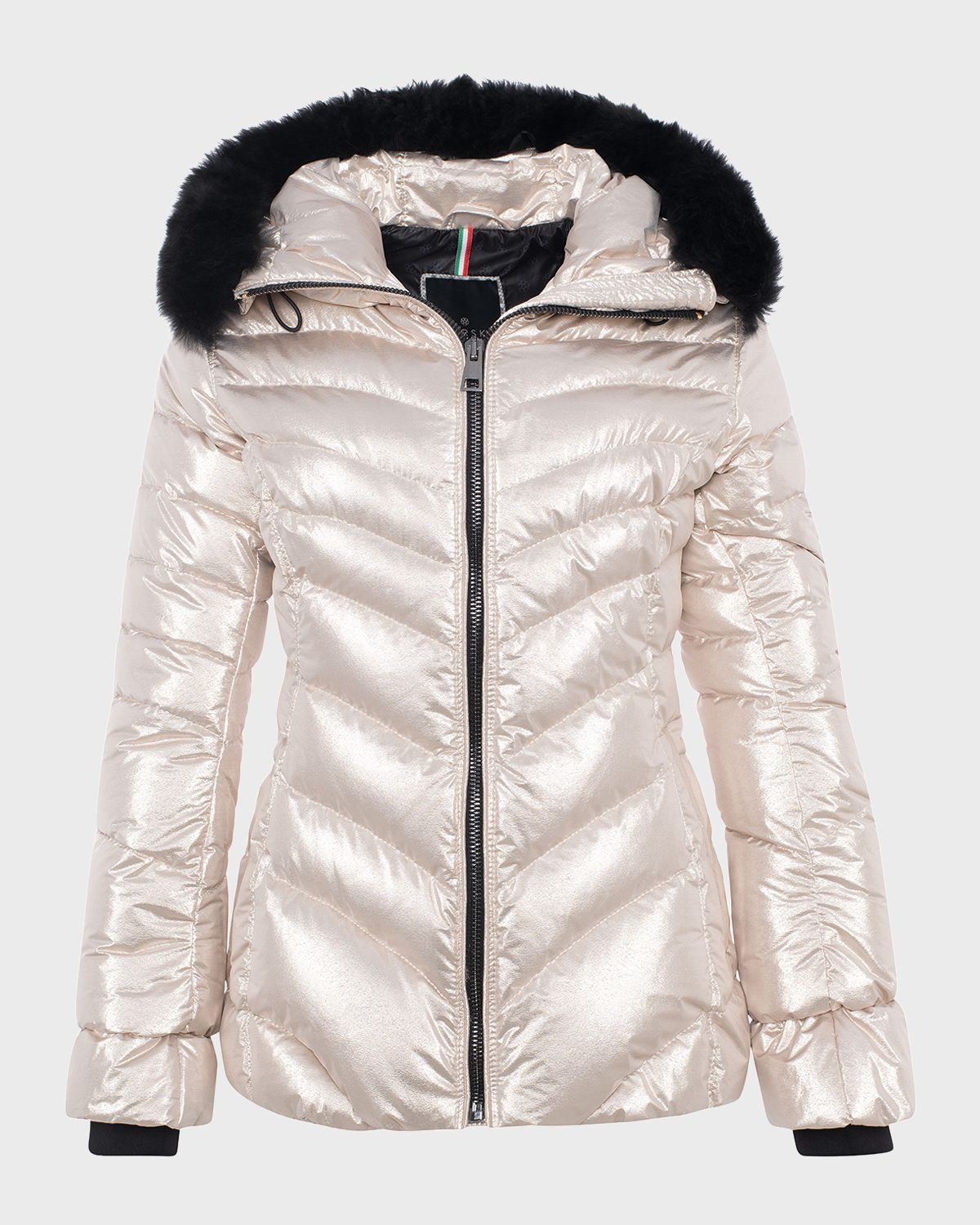 Gorski Apres-Ski Jacket With Detachable Toscana Lamb Shearling Hood Trim