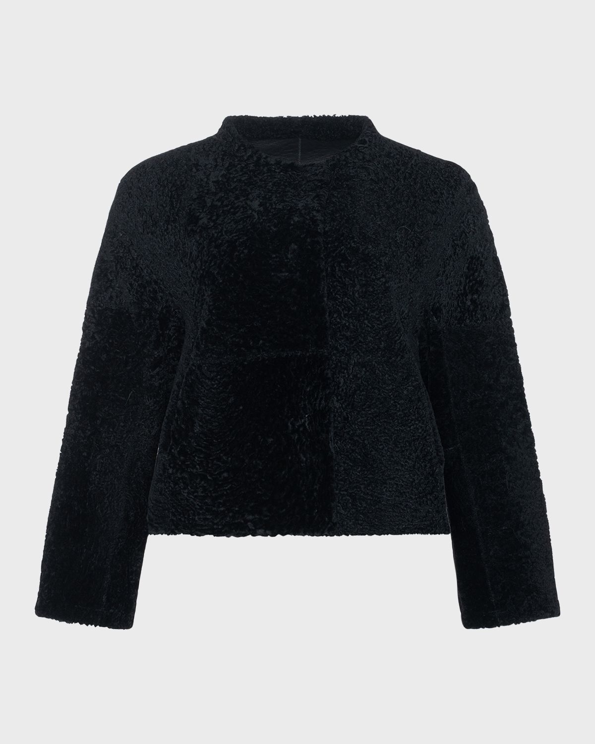 Gorski Reversible Collarless Shearling Lamb Jacket