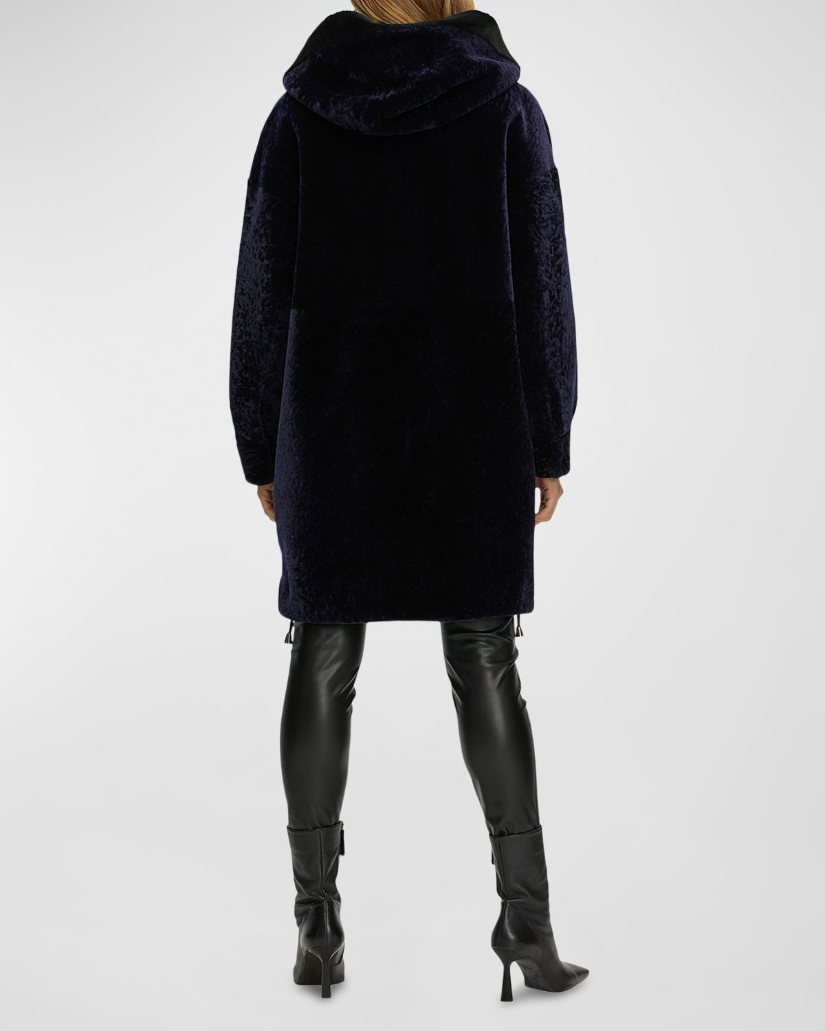 Gorski Reversible Lamb Shearling Hooded Parka Jacket | Thumbnail 5