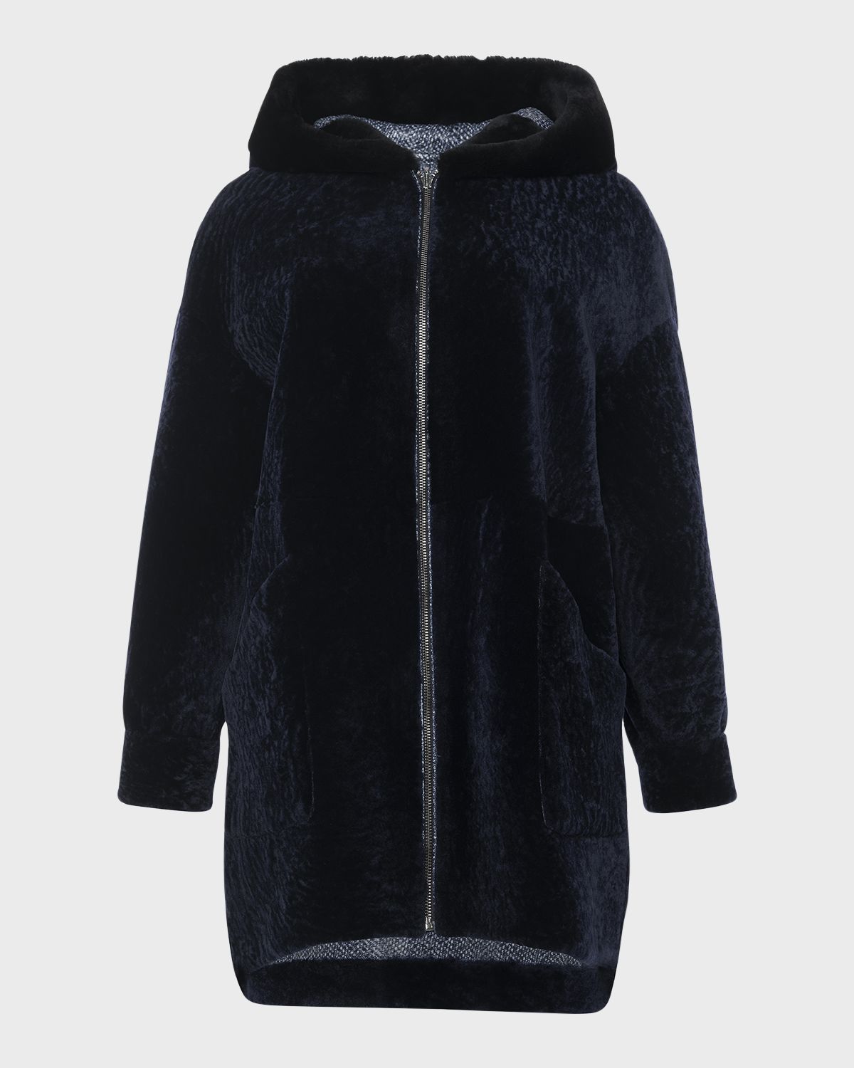 Gorski Reversible Lamb Shearling Hooded Parka Jacket