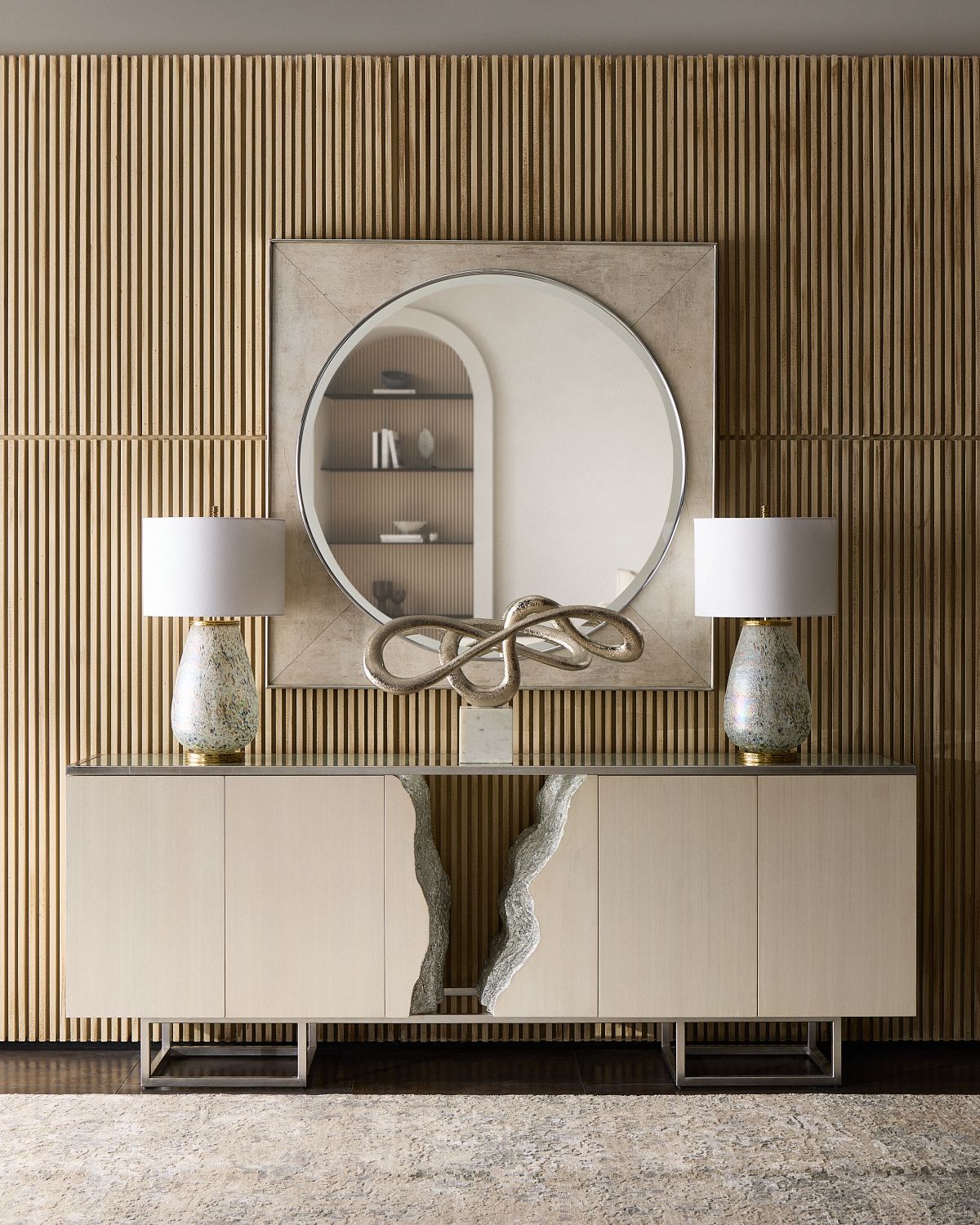 John-Richard Collection Serpentine Sculpture on Marble