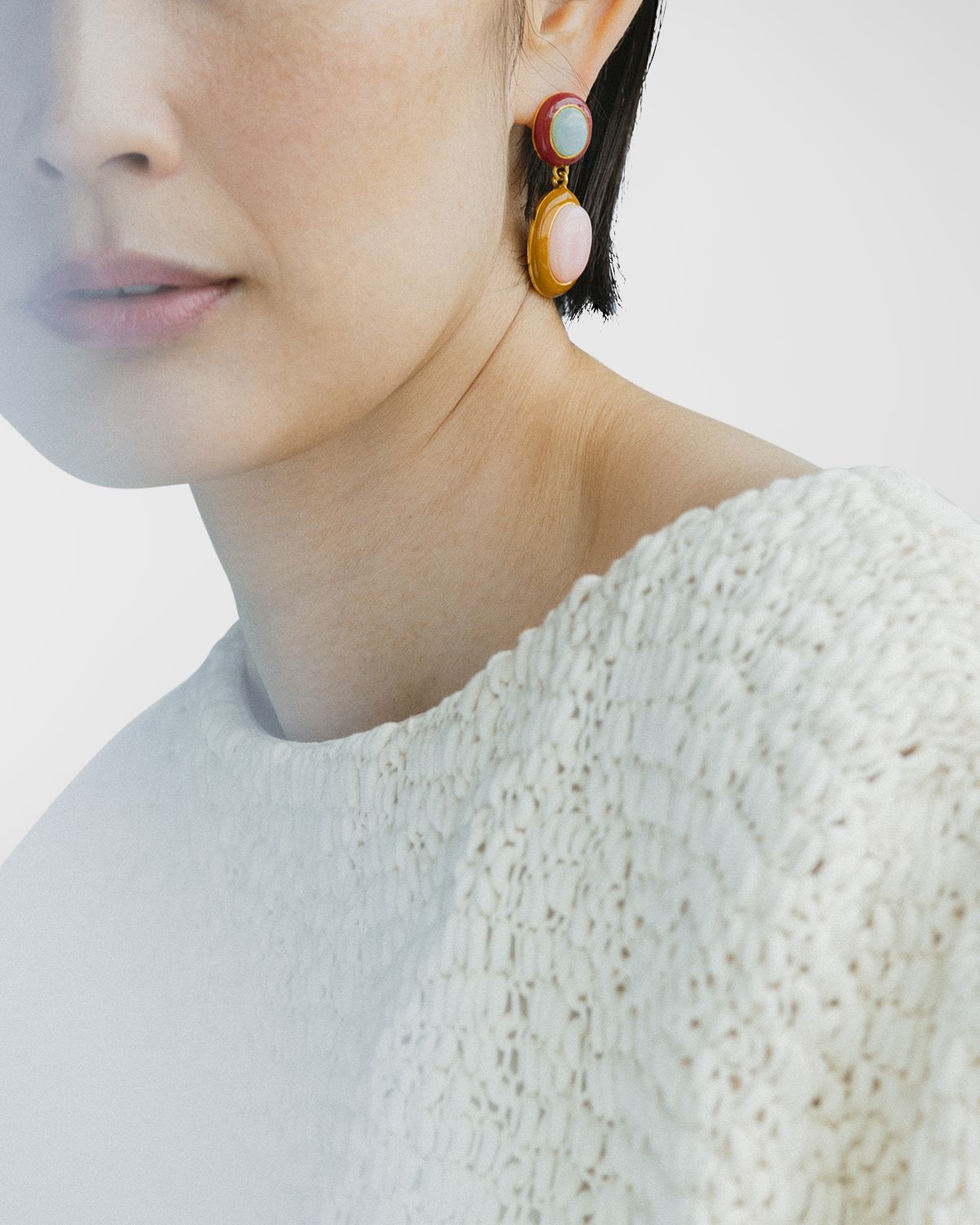 Lizzie Fortunato PAPAYA EARRINGS IN PINK CONCH