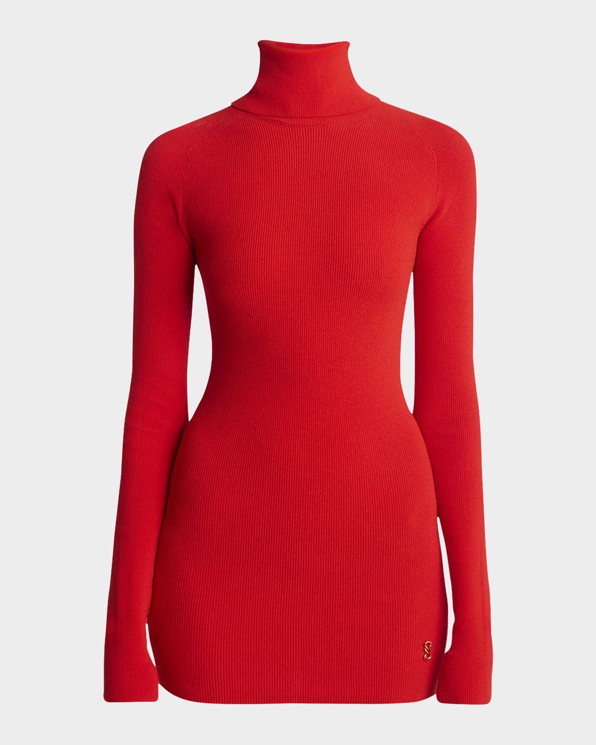 Proenza Schouler Fox Rib-Knit Matte Viscose Turtleneck Top
