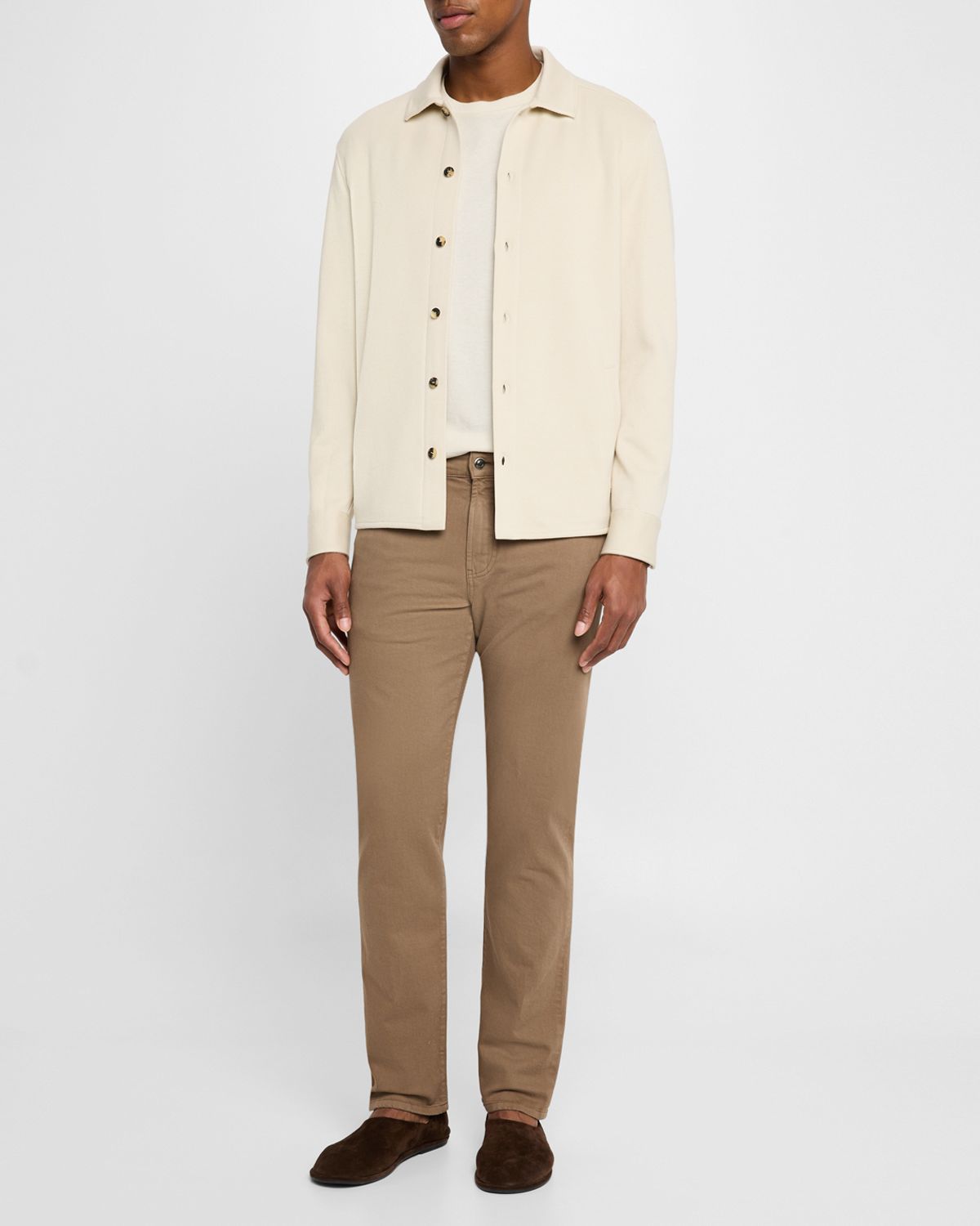 Loro Piana Men 's Whitney Cotton and Cashmere Fleece Overshirt