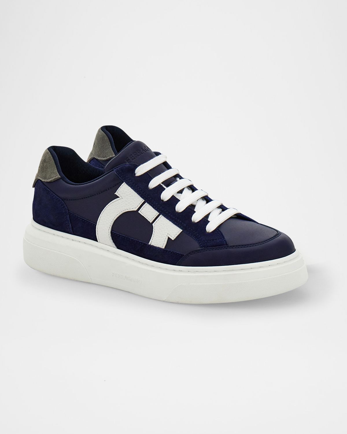 Ferragamo Men 's Cassina Gancio Low-Top Sneakers