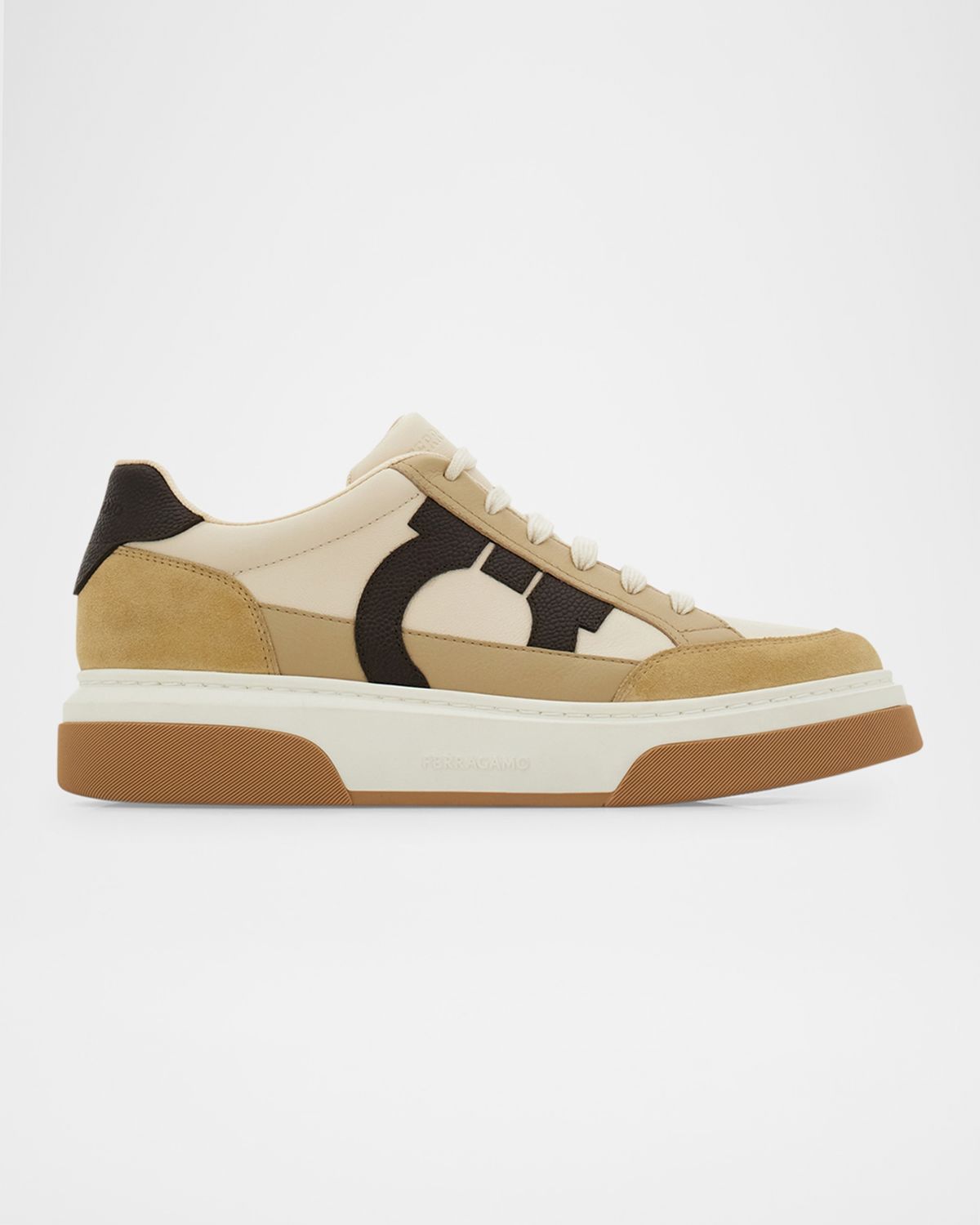 Ferragamo Men 's Cassina Gancio Low-Top Sneakers