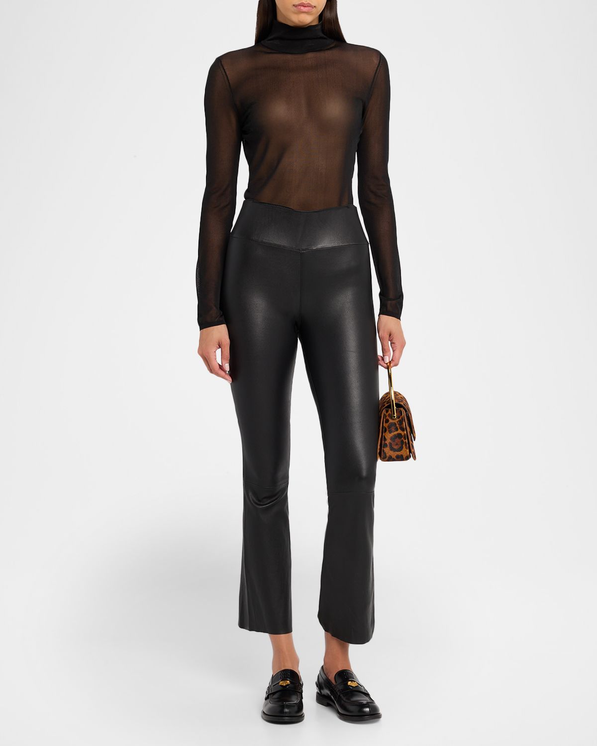 SPRWMN Ankle Flare Leather Leggings