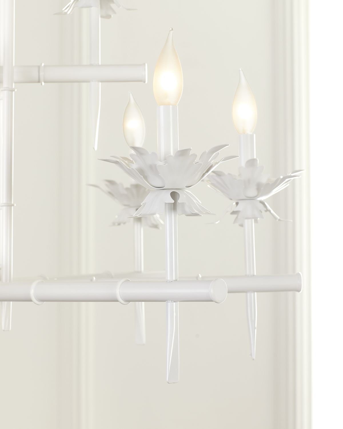 Neiman Marcus Bamboo 12-Light 2-Tier Chandelier