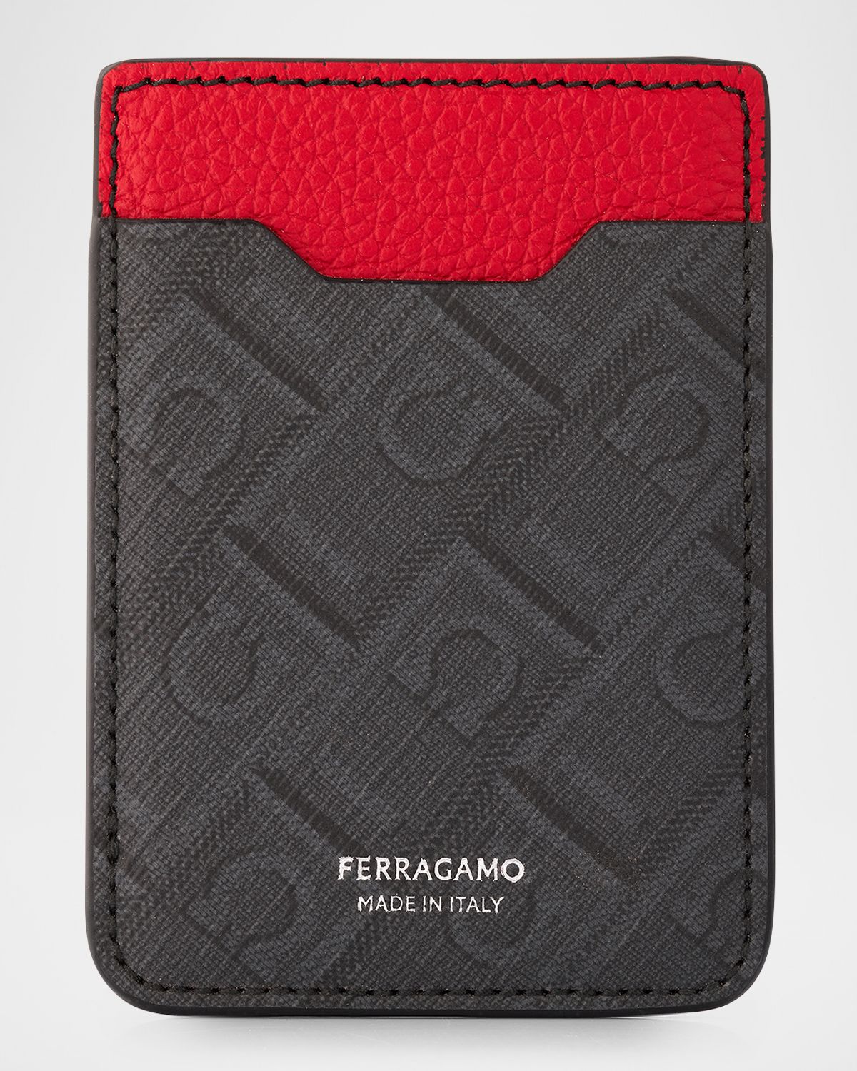 Ferragamo Men 's Monogram MagSafe Card Holder