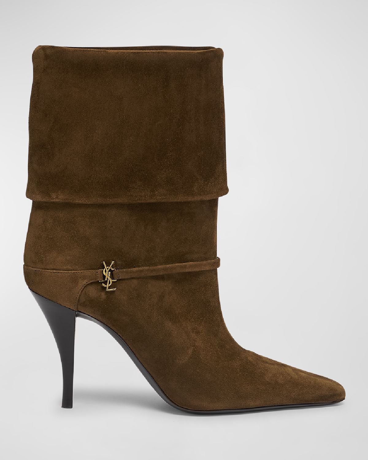 Saint Laurent Niki Suede YSL Stiletto Ankle Booties | Thumbnail 6 Saint Laurent Niki Suede YSL Stiletto Ankle Booties | Thumbnail 6