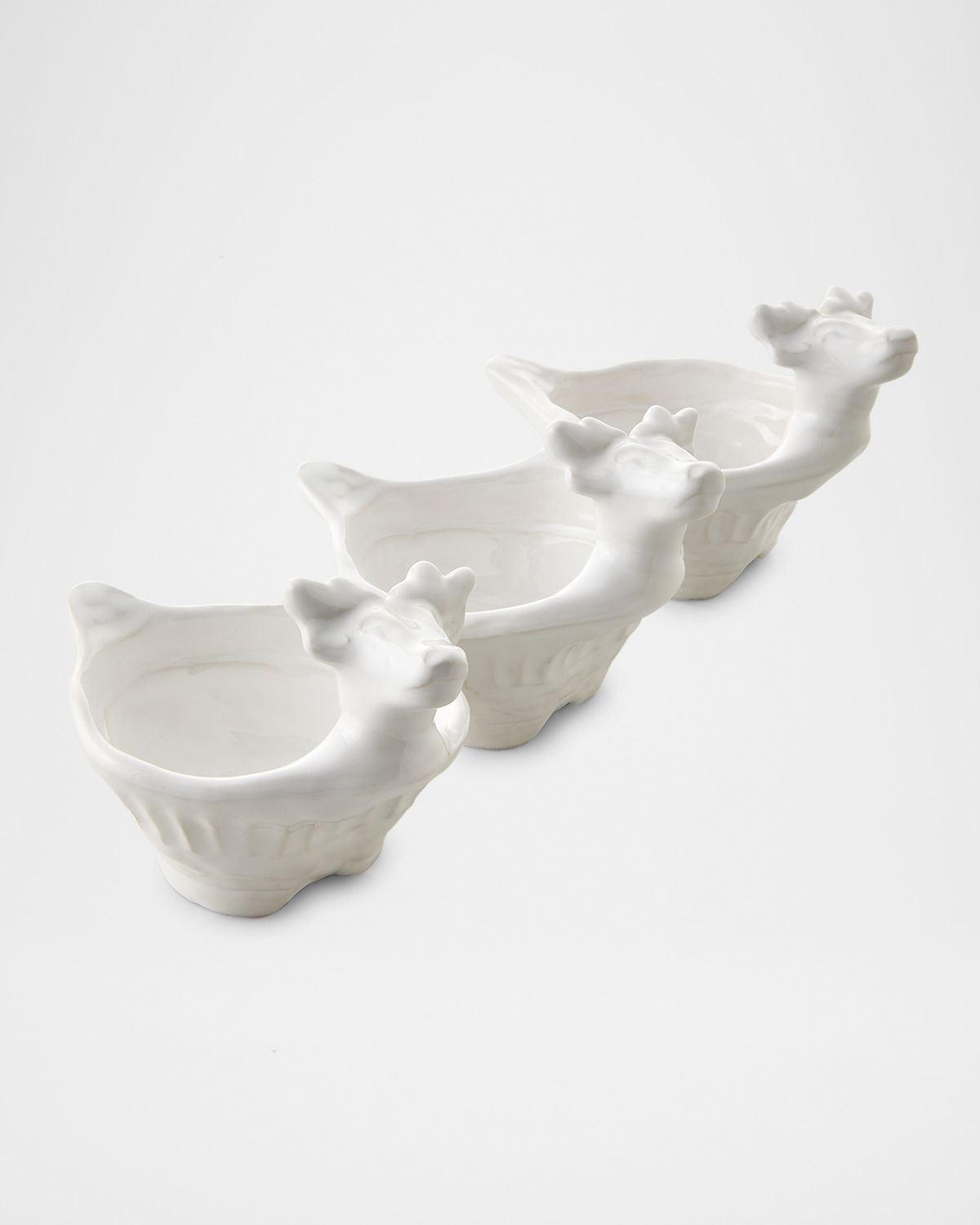 Vietri Pietra Natale Figural Deer 3-Part Server