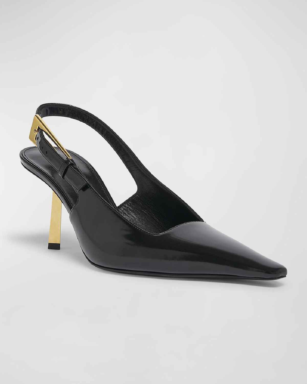 Saint Laurent Lee Slingback Buckle Pumps