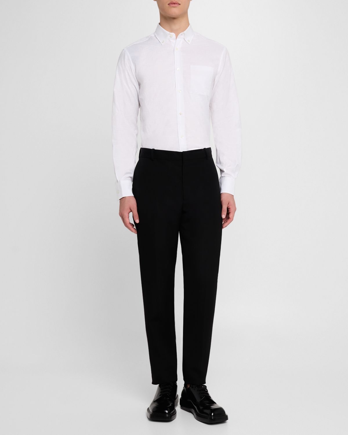 Ferragamo Men 's Gancio Oxford Sport Shirt