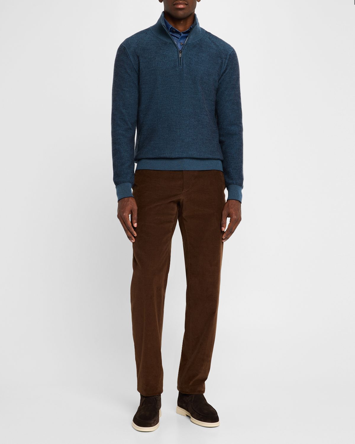 Brioni Men 's Cashmere Quarter-Zip Sweater