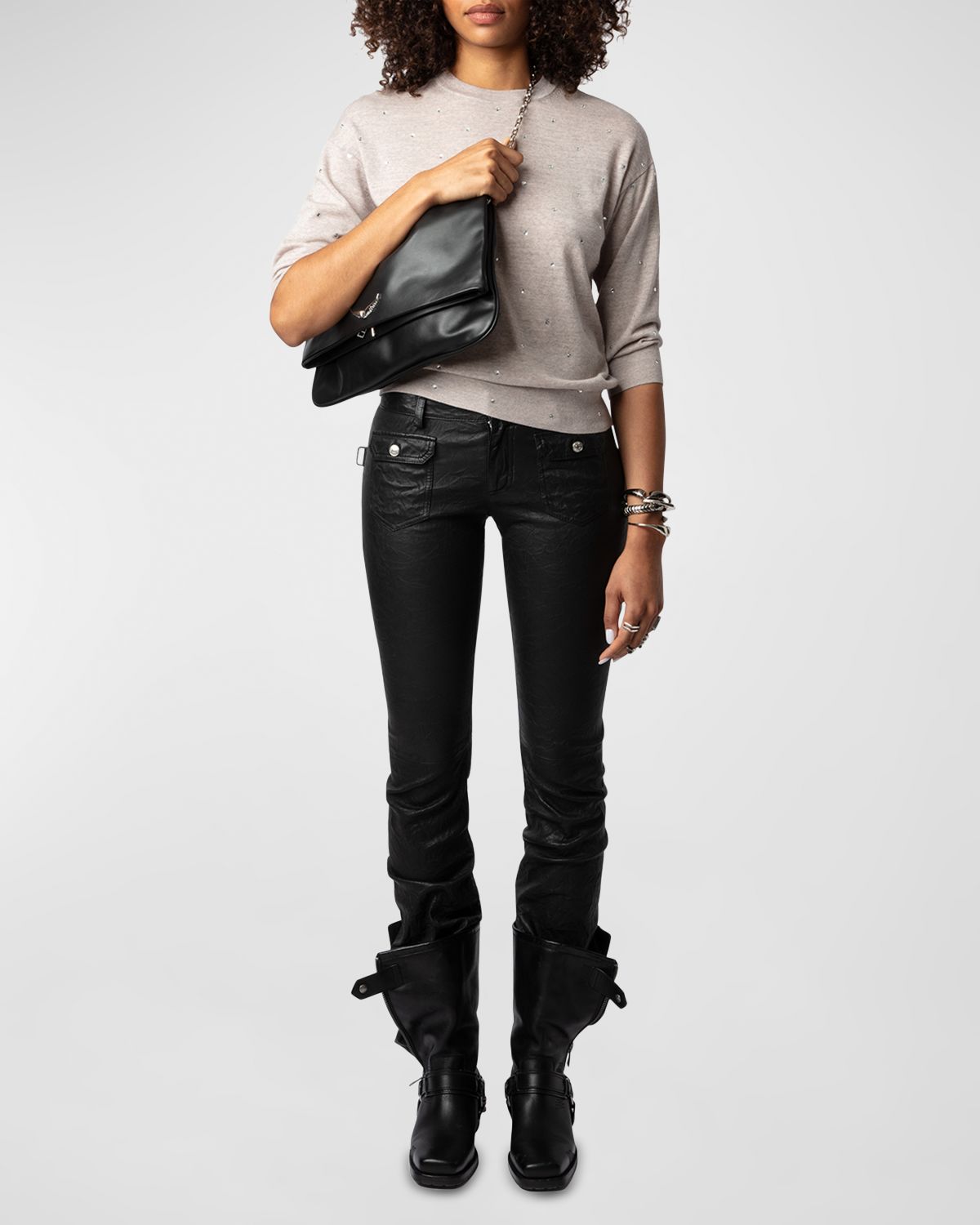 Zadig & Voltaire Kandy Embellished Crewneck Sweater
