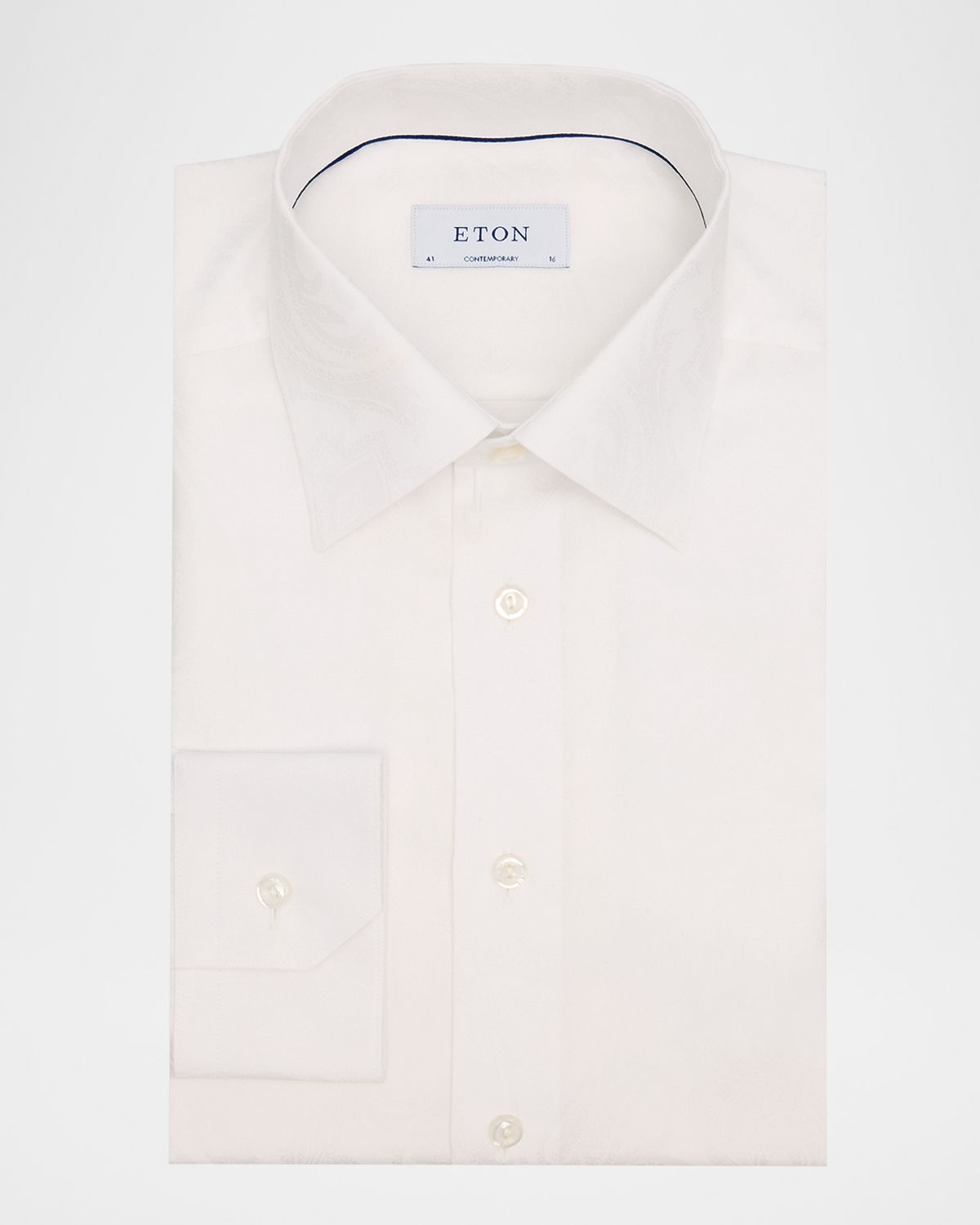 Eton Men 's Evening Floral Jacquard Contemporary-Fit Dress Shirt