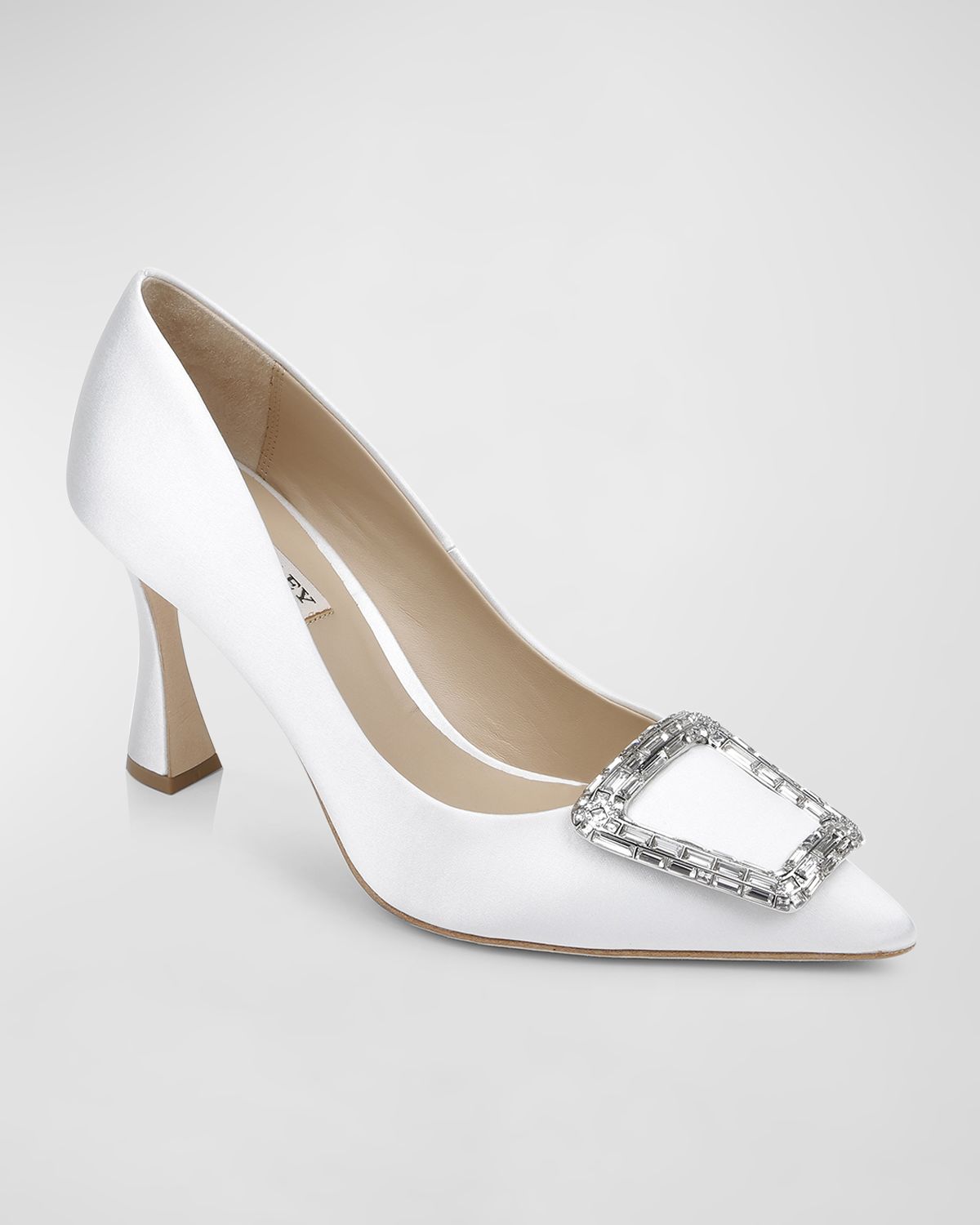Badgley Mischka Aubree Silk Buckle Pumps