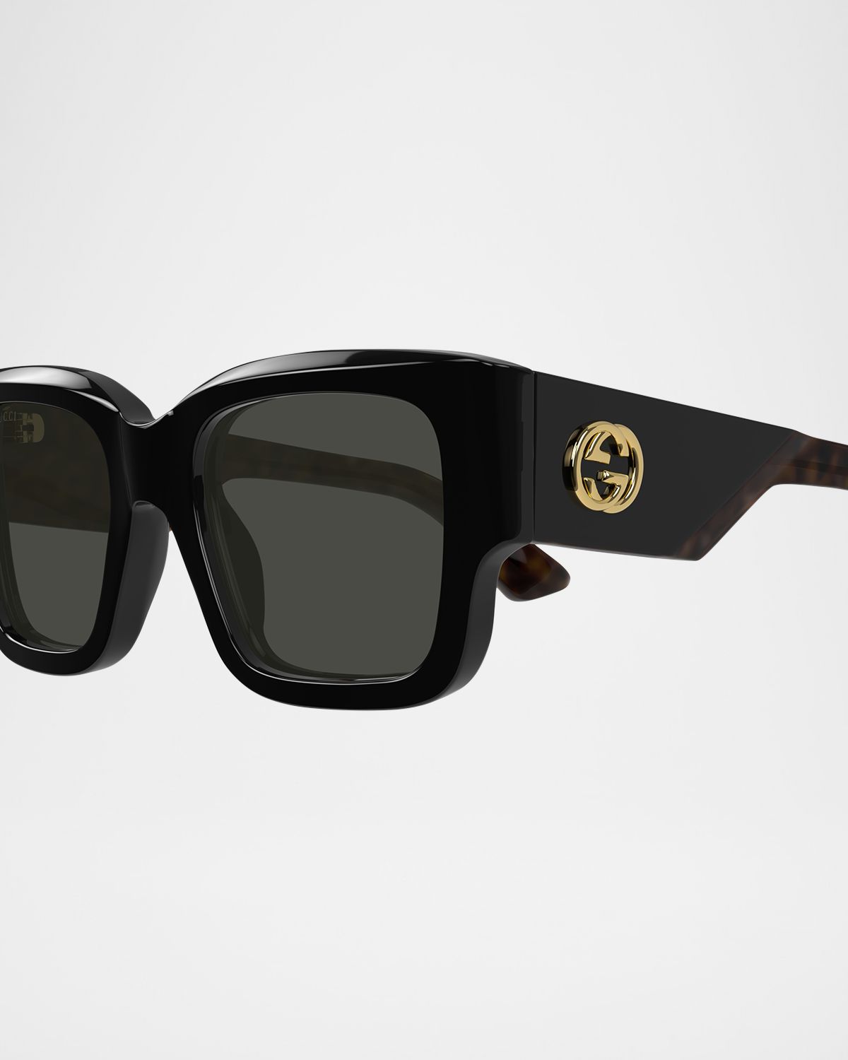 Gucci Oversized Rectangle Acetate Sunglasses