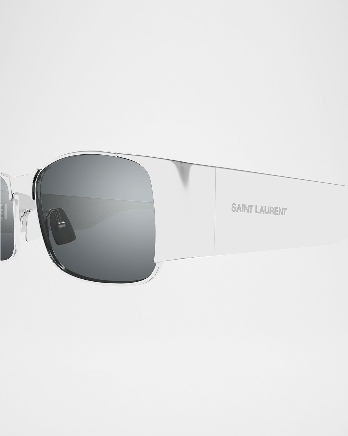 Saint Laurent Rectangular Metal Sunglasses