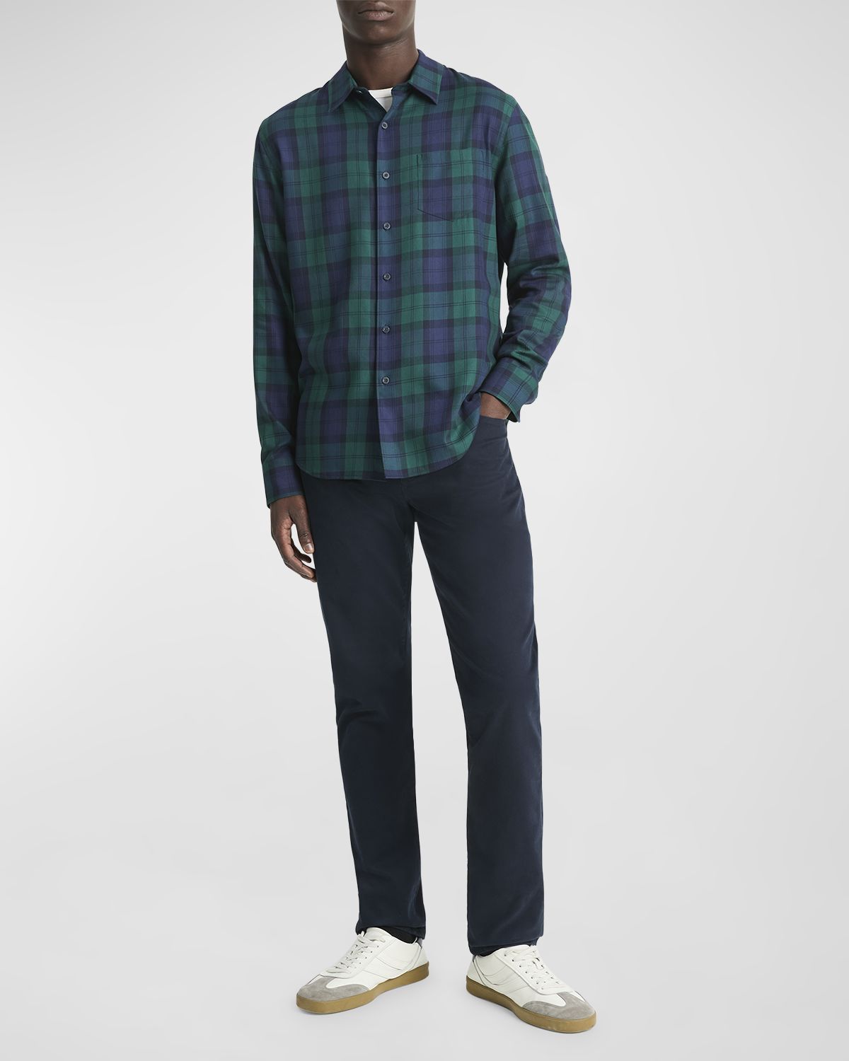 Vince Men 's Castaic Plaid Sport Shirt
