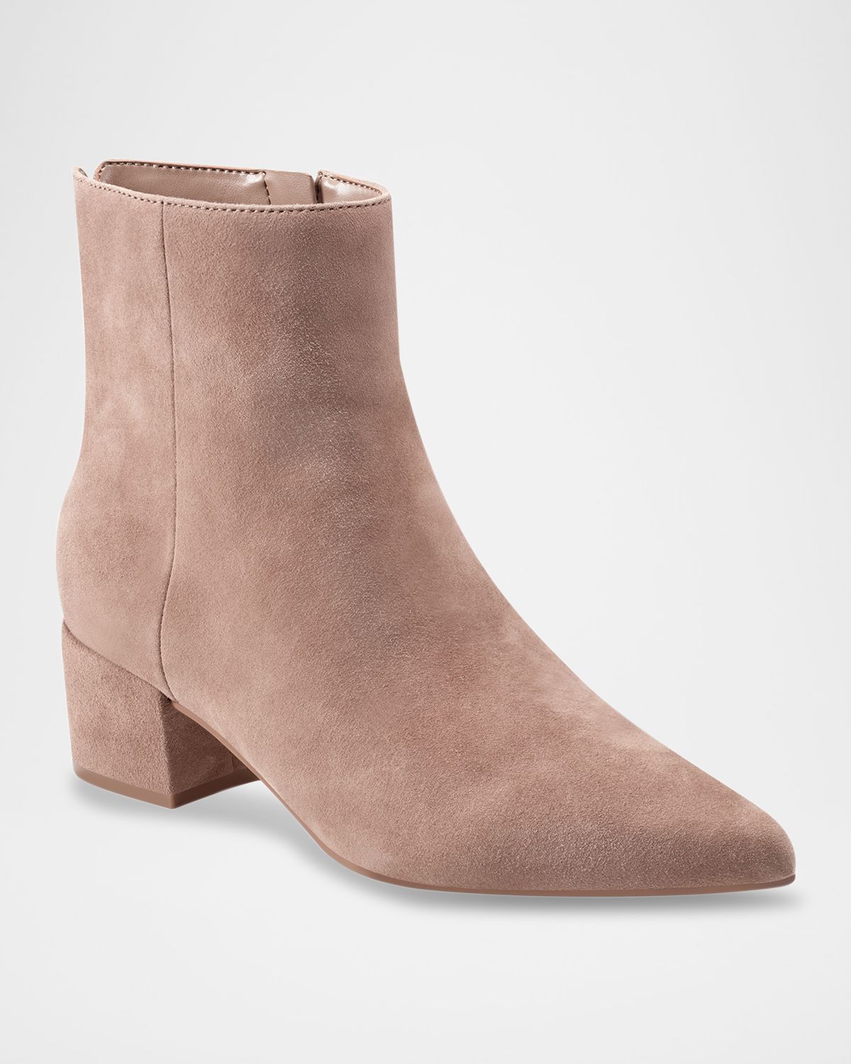 Marc Fisher LTD Leonna Leather Block-Heel Ankle Booties