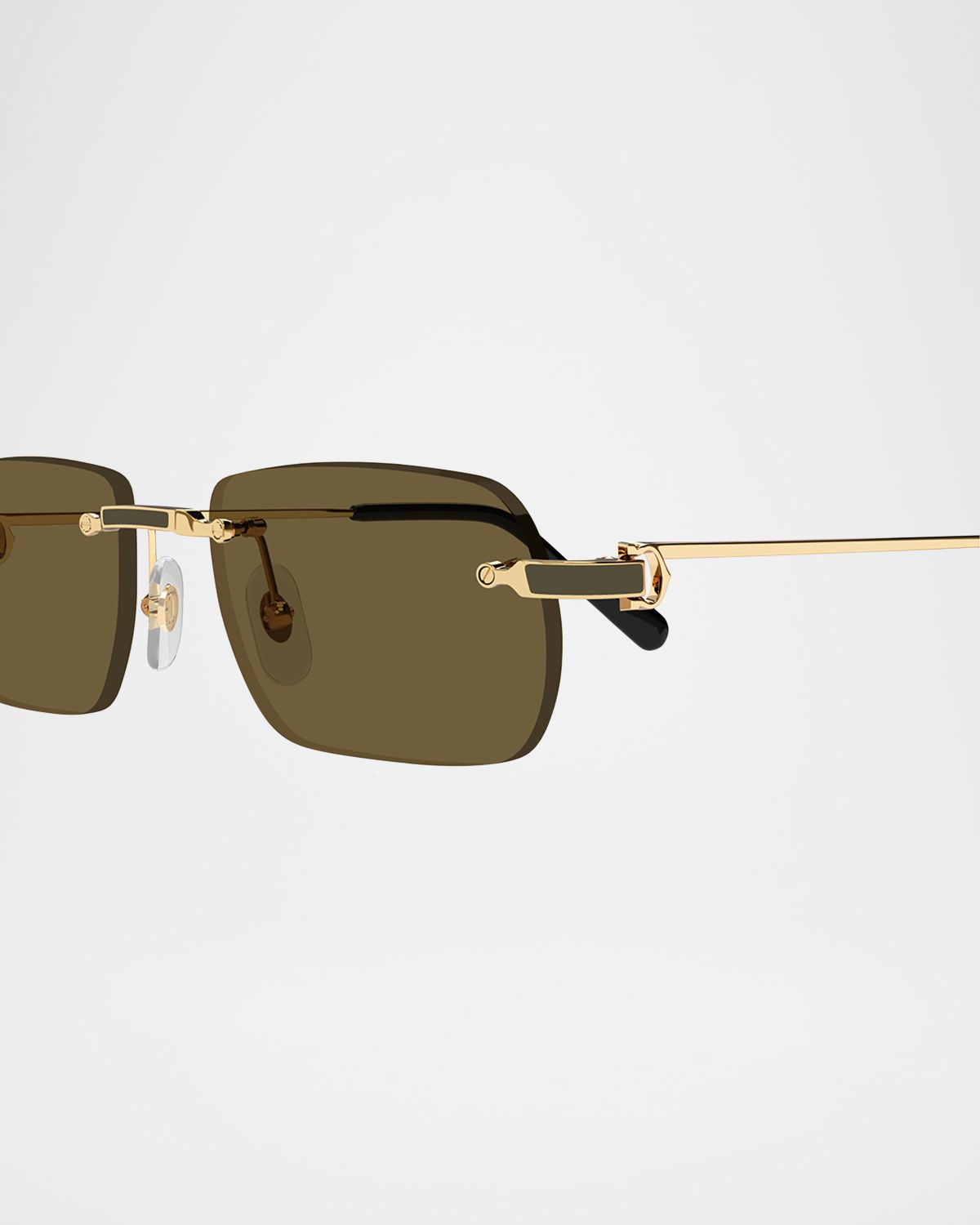 Cartier Men 's CT0497SM Metal Rectangle Sunglasses