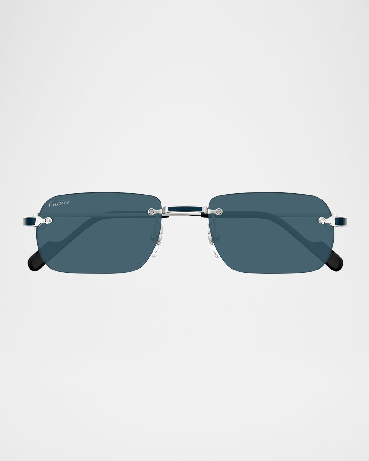 Cartier Men 's Nylon & Metal Rectangle Sunglasses | Thumbnail 3