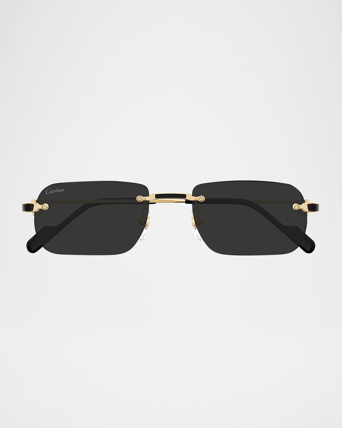 Cartier Men 's Nylon & Metal Rectangle Sunglasses | Thumbnail 4 Cartier Men 's Nylon & Metal Rectangle Sunglasses | Thumbnail 4