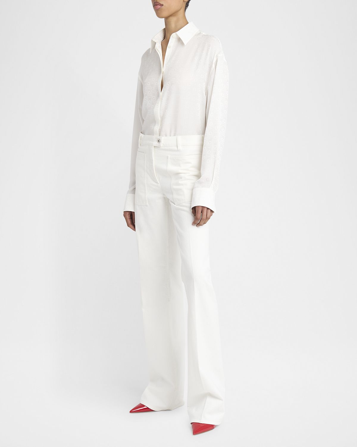 Ferragamo High-Rise Midweight Denim Straight-Leg Pants