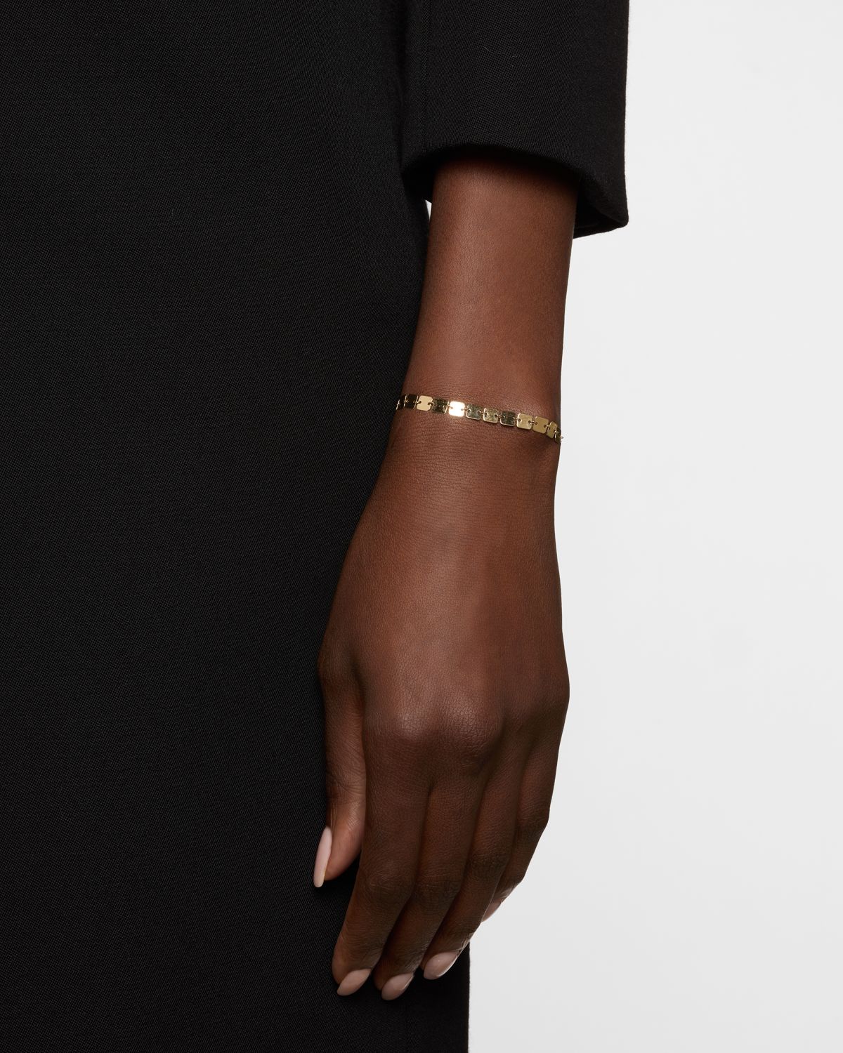 LANA 14K Gold Laser Square Chain Bracelet