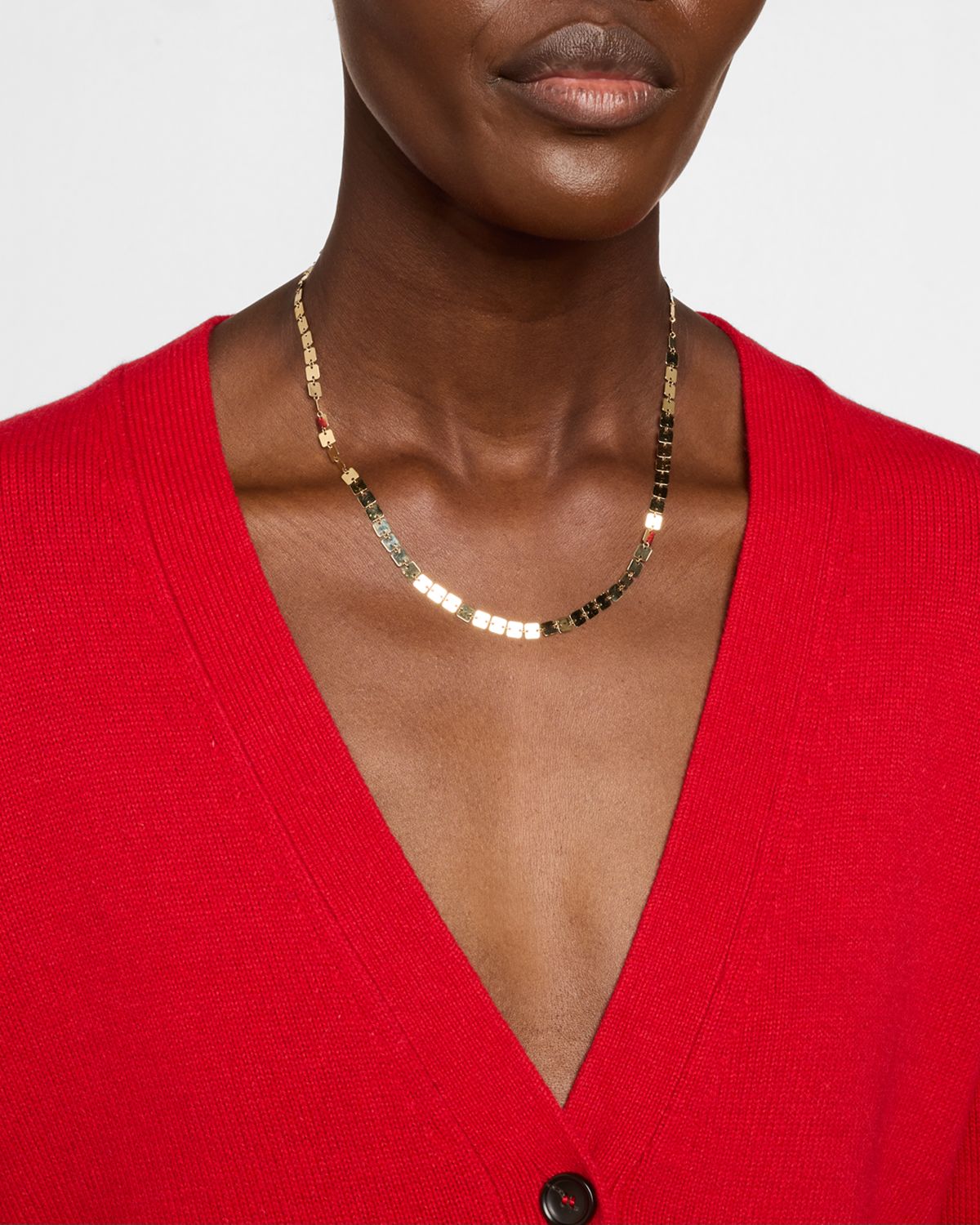 LANA 14K Yellow Gold Laser Square Chain Necklace, 18"L