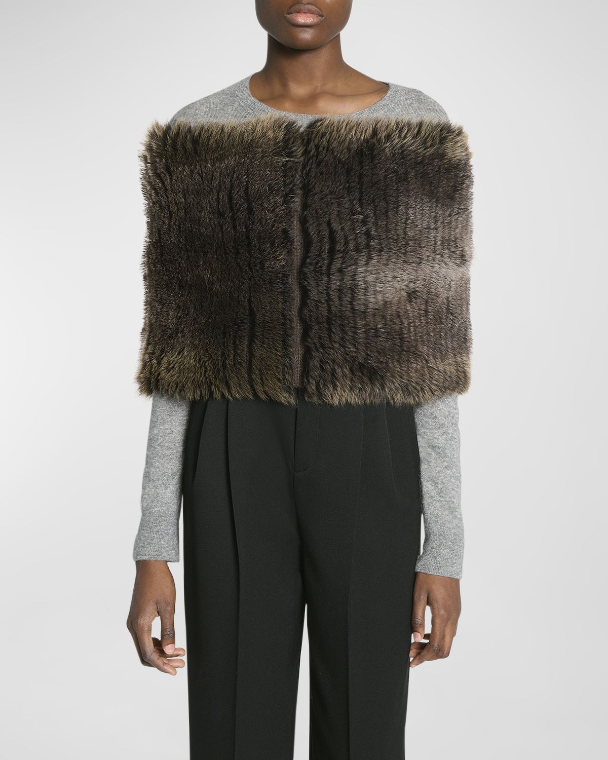 Saint Laurent Fur Cashmere Snood