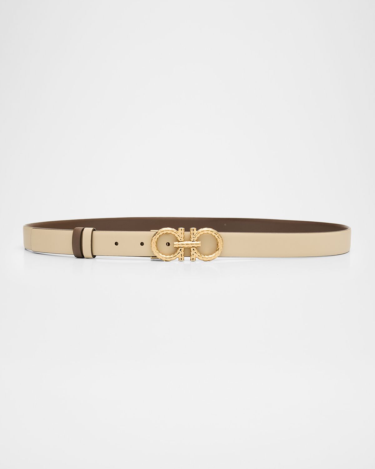 Ferragamo Gancini-Buckle Reversible Leather Belt