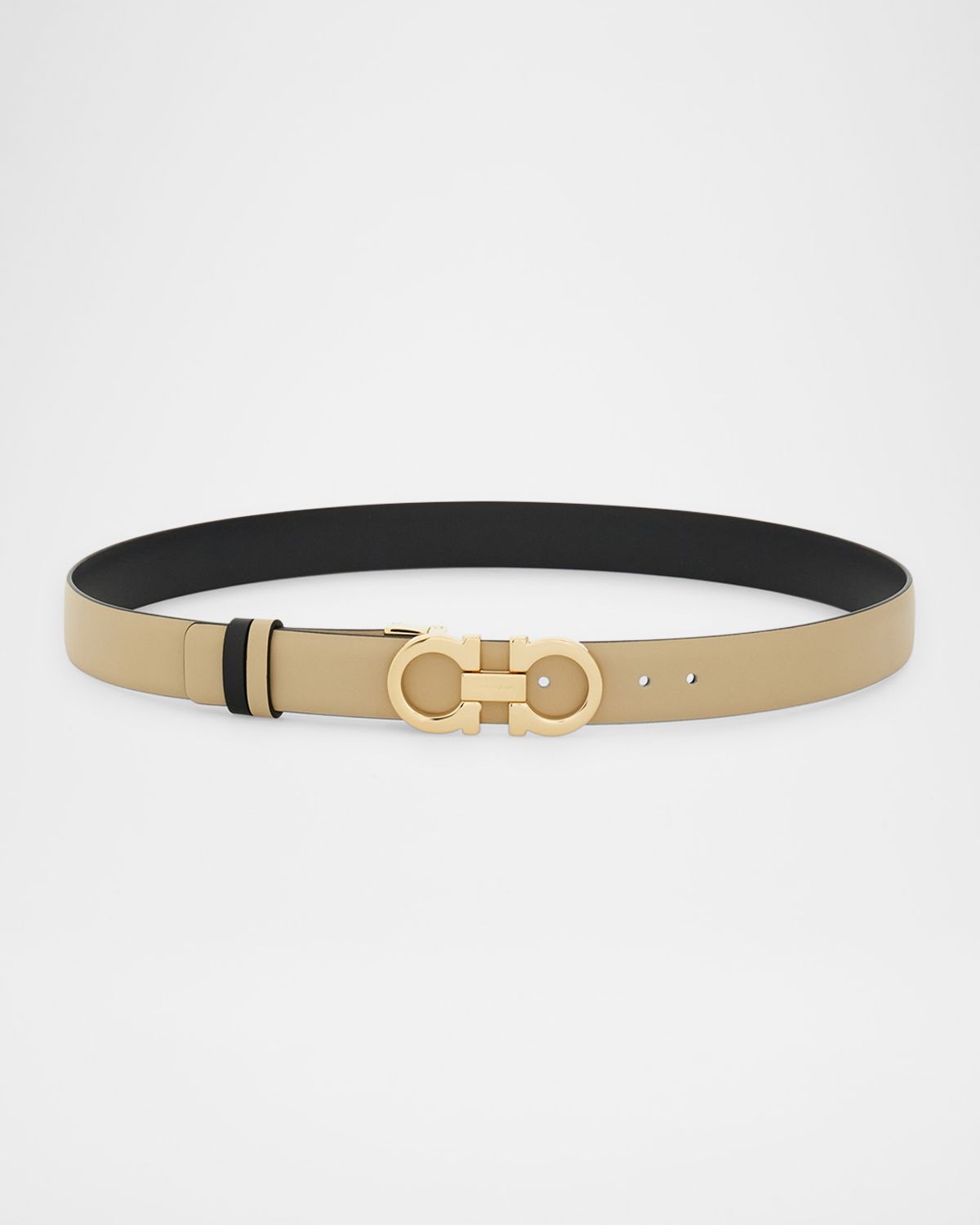 Ferragamo Mediterranean Gancini Leather Skinny Belt | Thumbnail 4