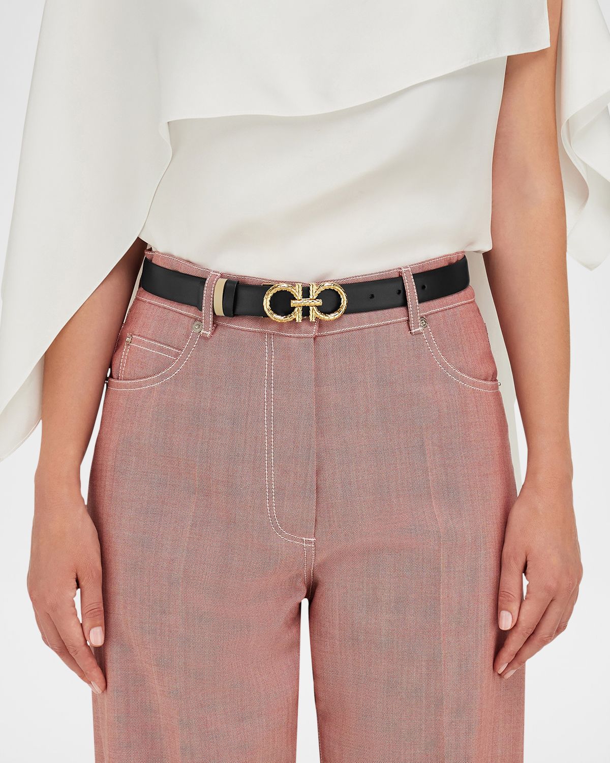 Ferragamo Reversible Gancini Leather Belt