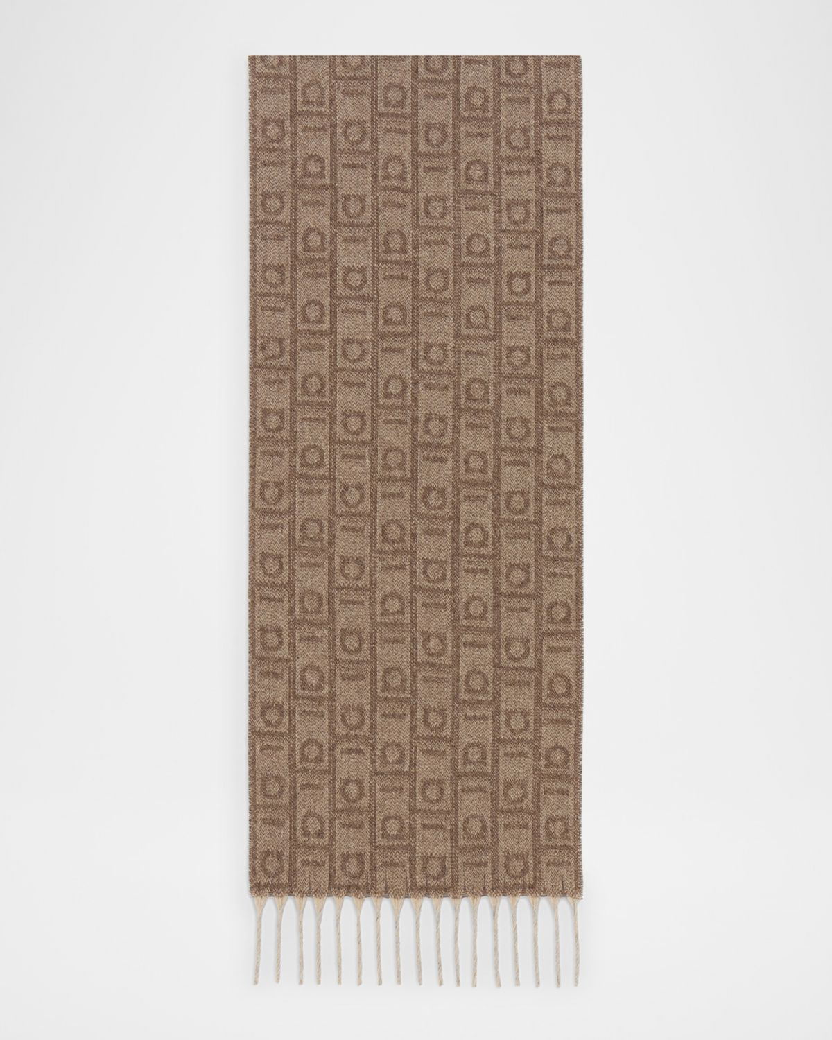 Ferragamo Cashmere and Wool Monogram Scarf