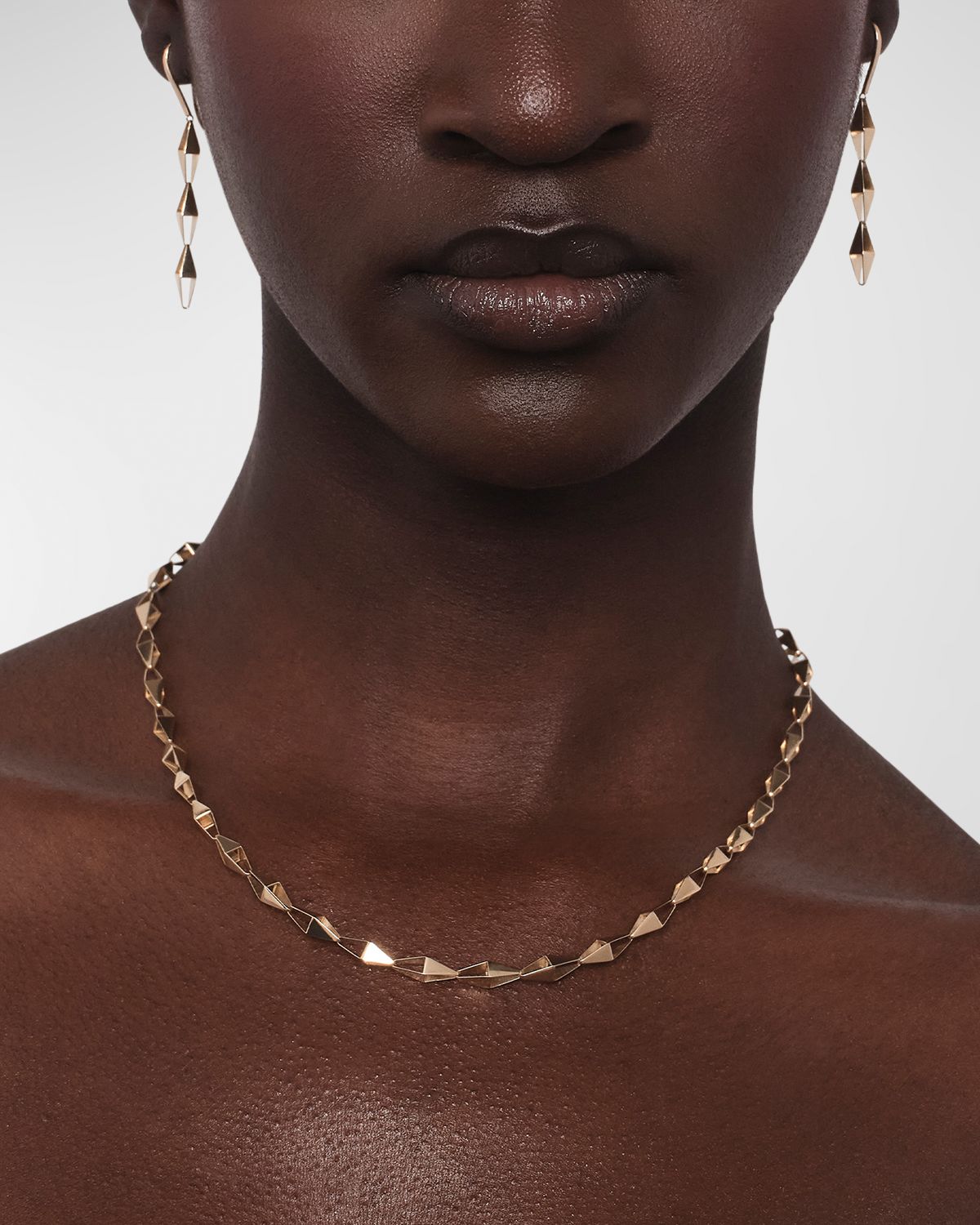 LANA 14K Gold Laser 3D Kite Necklace, 18"L