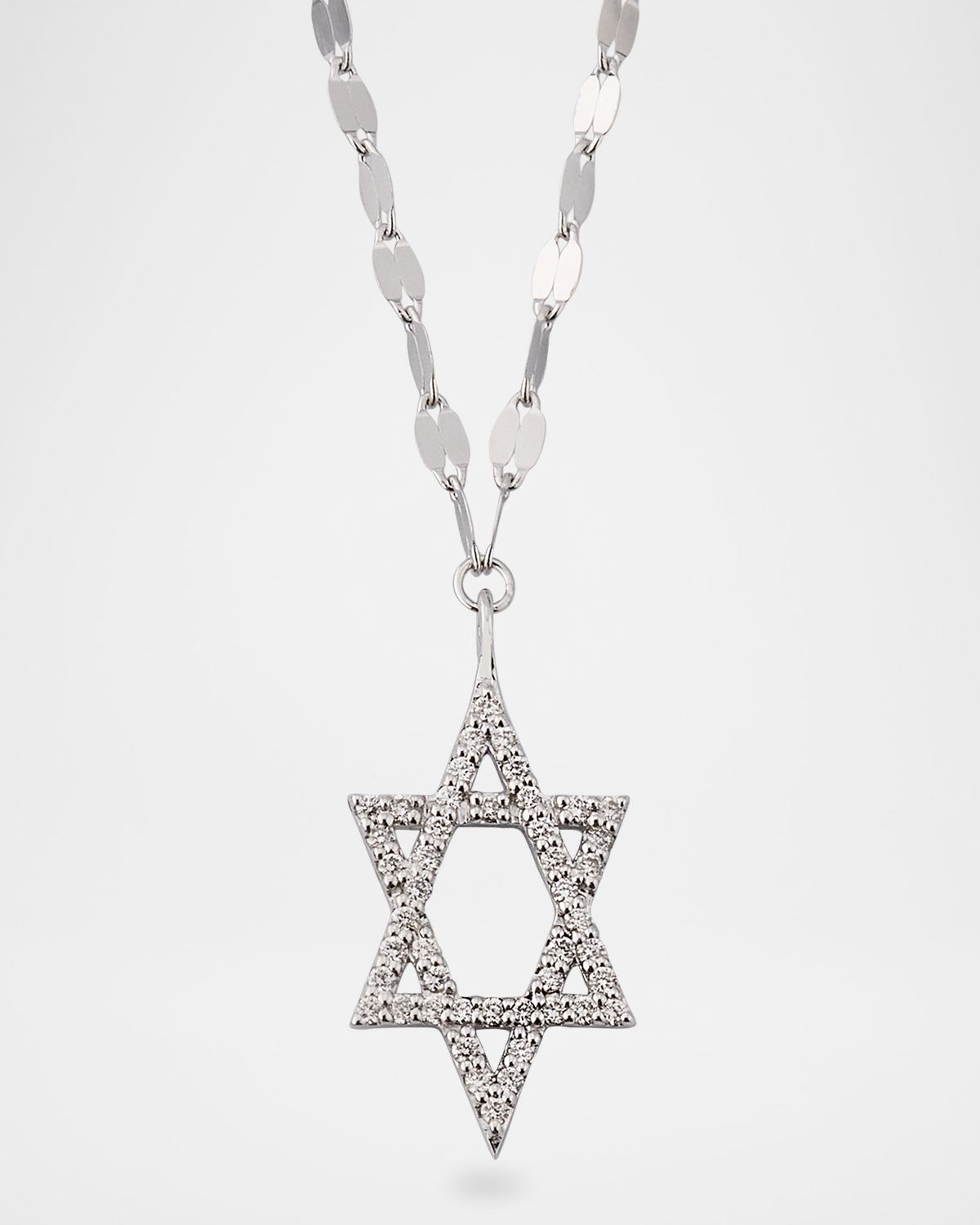 LANA 14K Gold Flawless Star of David Pendant Necklace with Jump Ring, 16-18"L