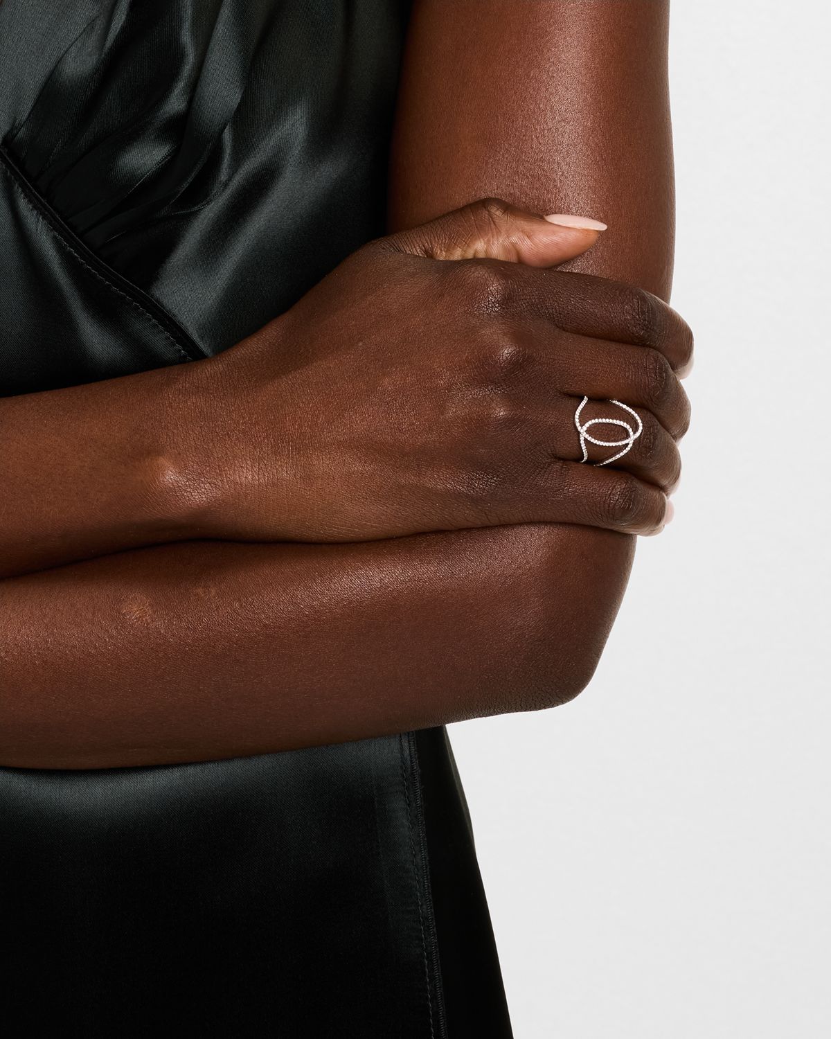 LANA 14K Gold Skinny Illuminating Diamond Ring