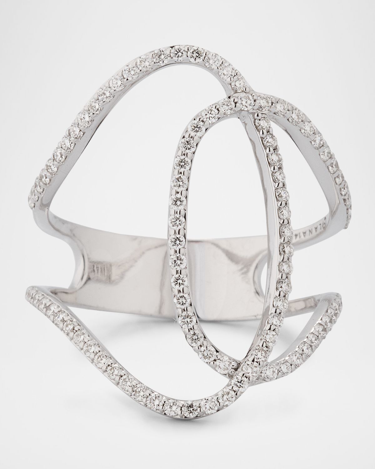 LANA 14K Gold Skinny Illuminating Diamond Ring