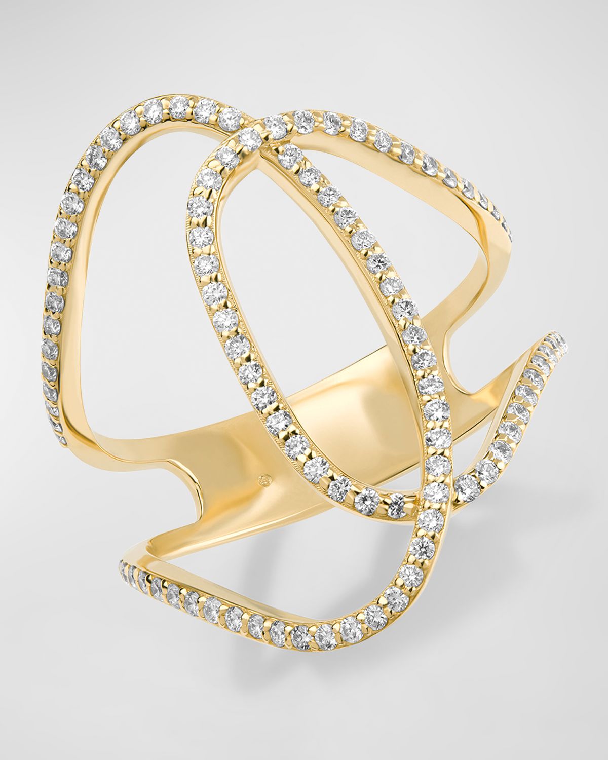 LANA 14K Gold Skinny Illuminating Diamond Ring