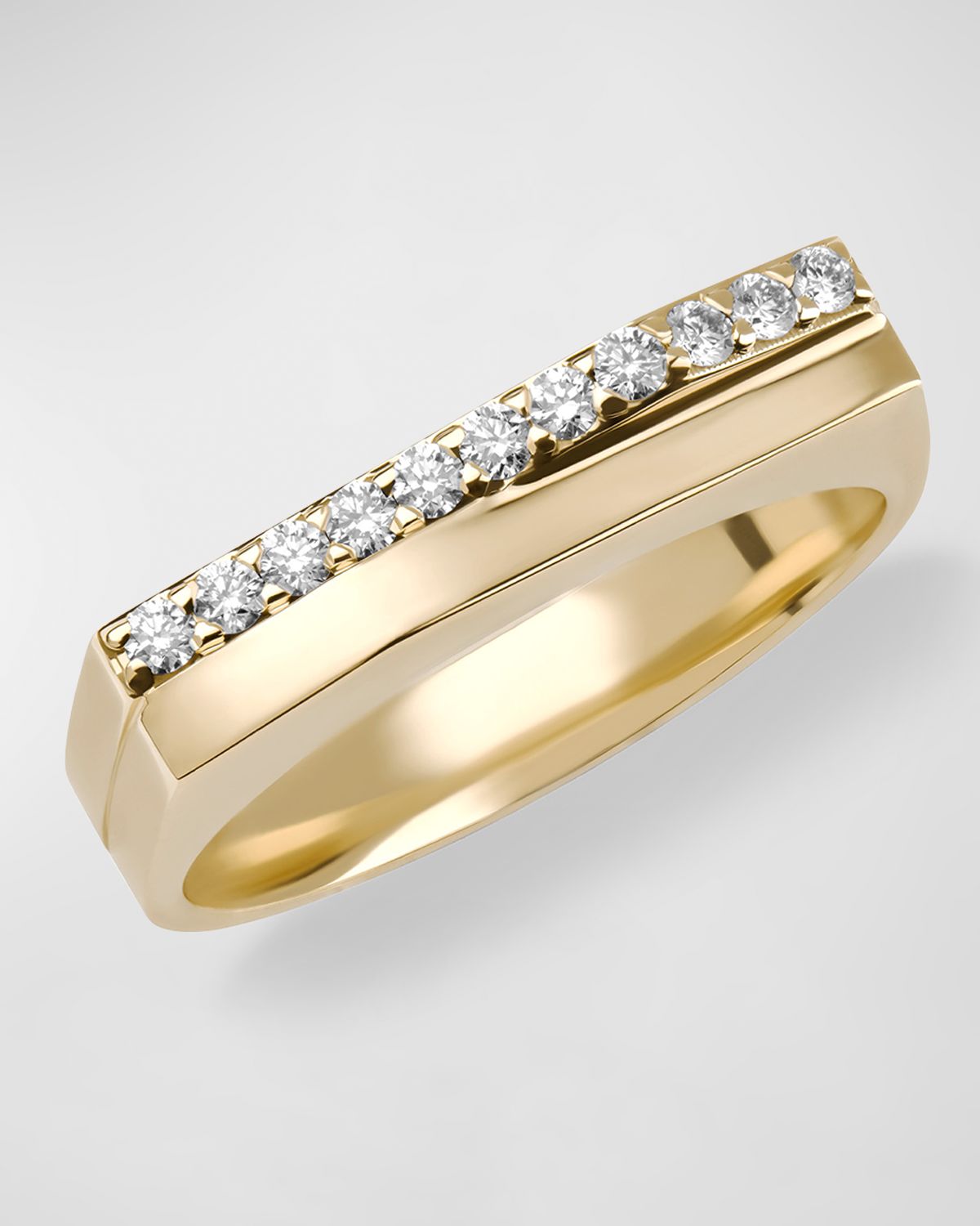 LANA 14K Gold Flawless Geometric Double Band Ring