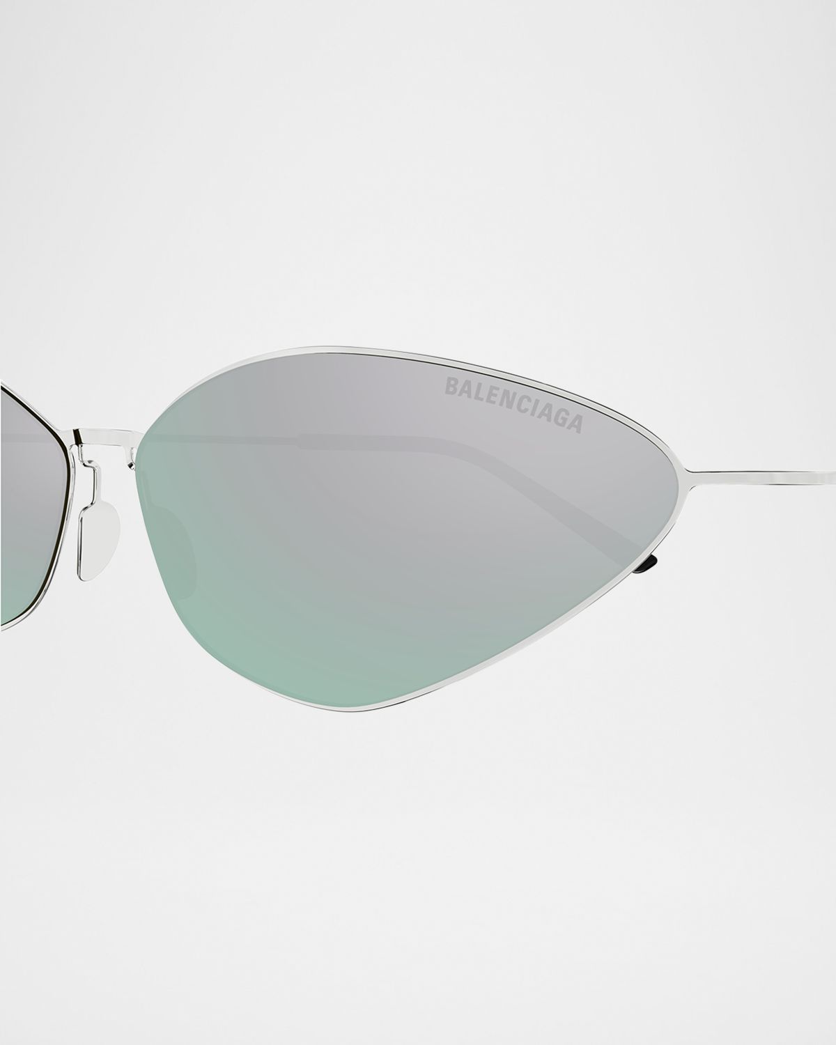 Balenciaga Rimless Cat-Eye Titanium Sunglasses