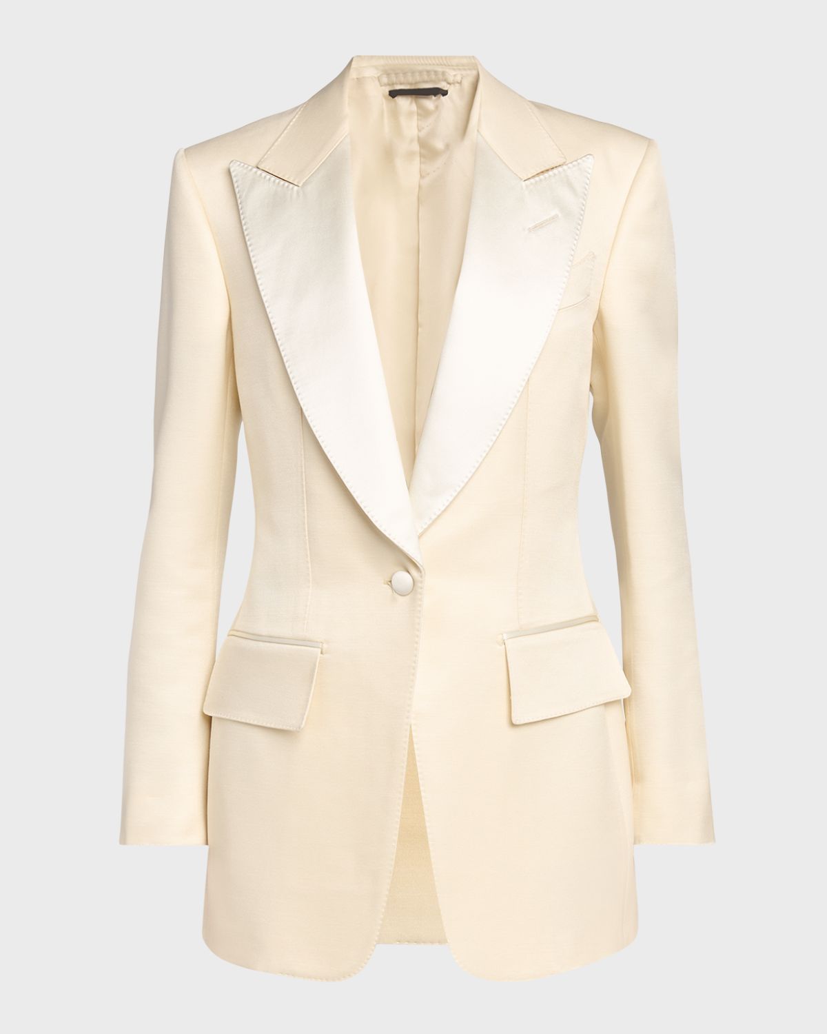 TOM FORD Lustrous Barathea Silk-Wool Single-Breasted Tuxedo Jacket