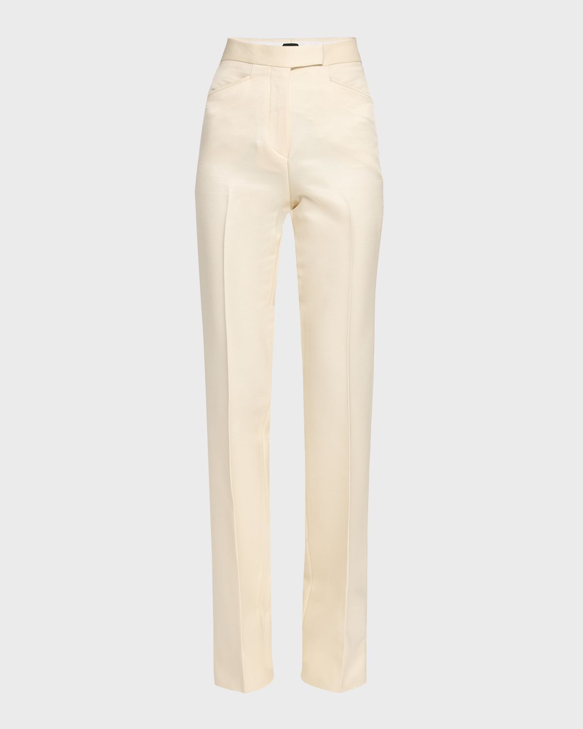 TOM FORD Barathea Silk-Wool Flared Tuxedo Pants