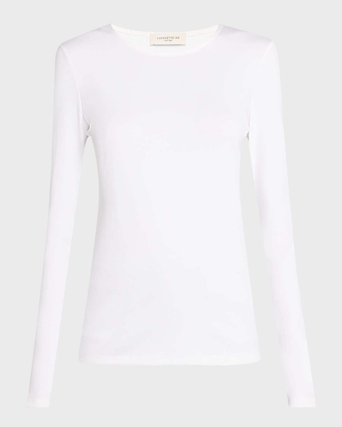 Lafayette 148 New York Scoop-Neck Stretch Cotton T-Shirt | Thumbnail 6 Lafayette 148 New York Scoop-Neck Stretch Cotton T-Shirt | Thumbnail 6