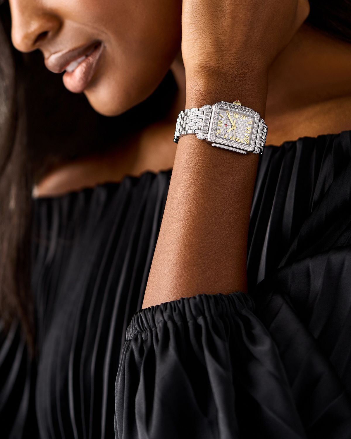 MICHELE Special Edition Deco Madison Mid Diamond Ultimate Pave Watch