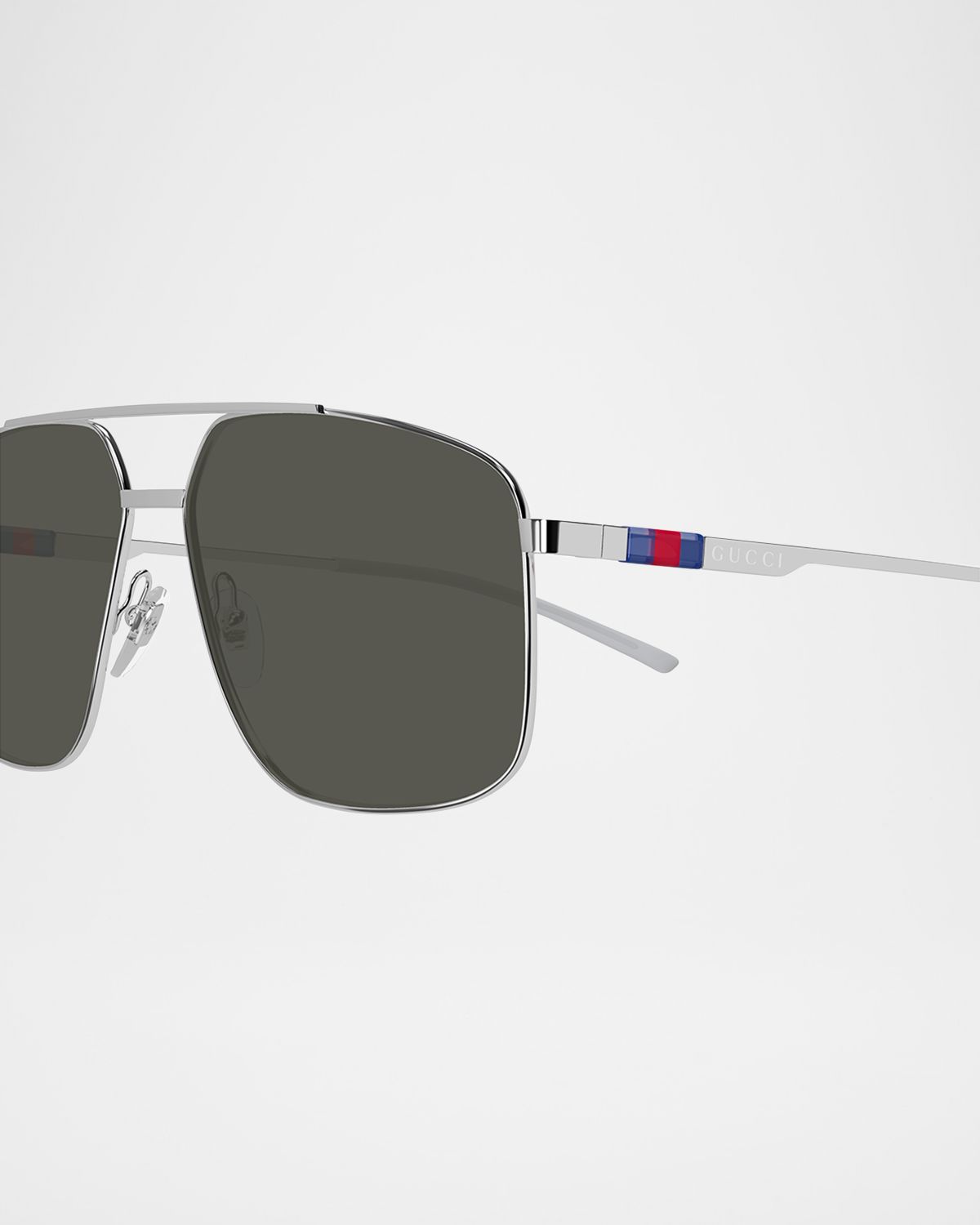 Gucci Men 's GG1676SM Metal Aviator Sunglasses