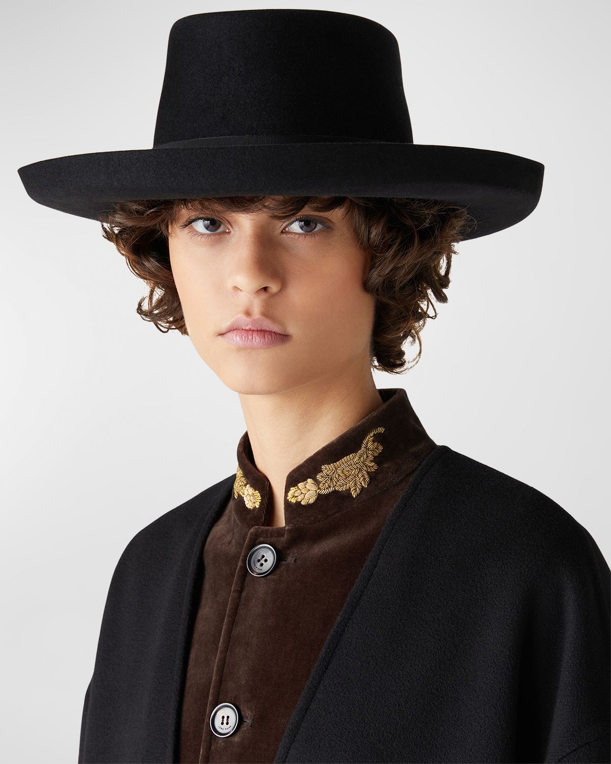 Loro Piana Ofelia Rabbit Felt & Cashmere Fedora