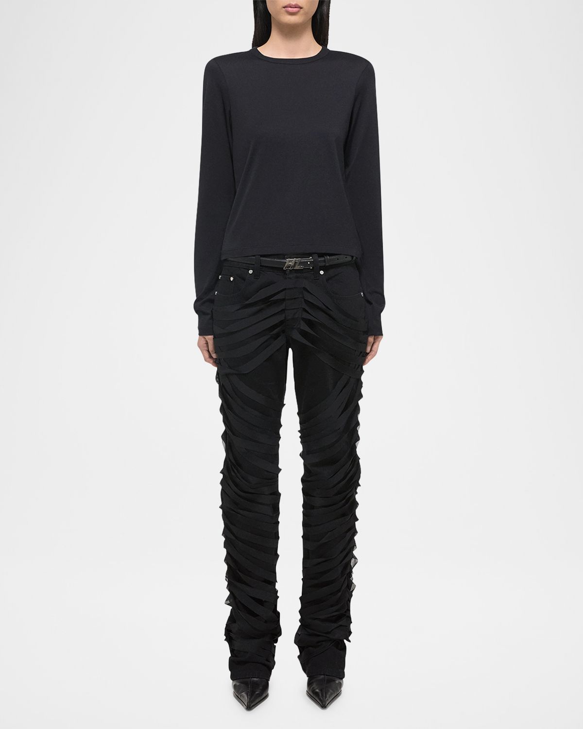 Helmut Lang Slim Long-Sleeve Logo Tee